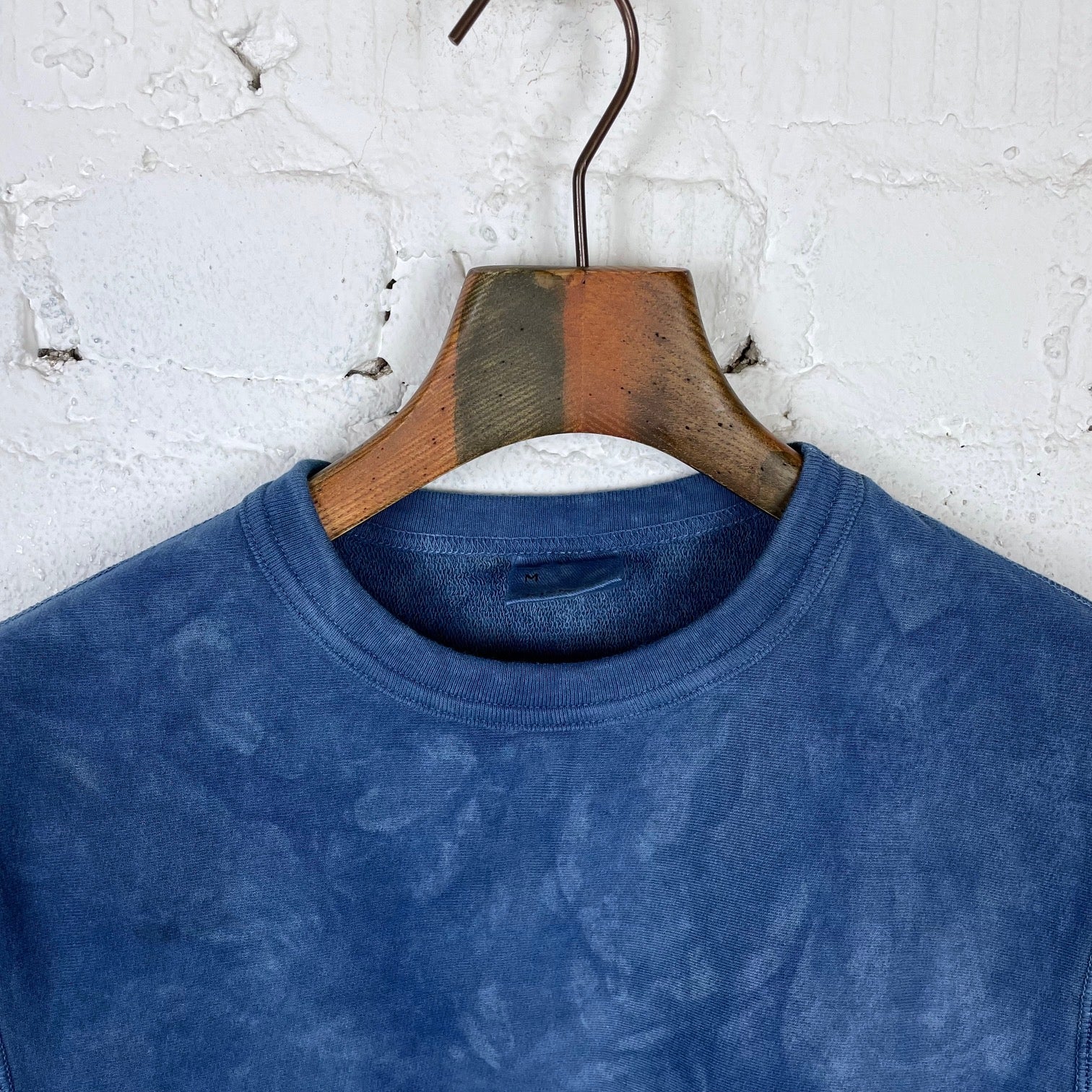 3sixteen | french terry crewneck natural indigo crumple dye - Image 4