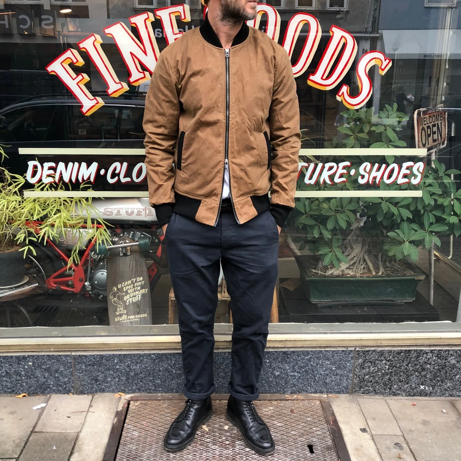 3sixteen | stadium jacket tan waxed canvas - Image 4