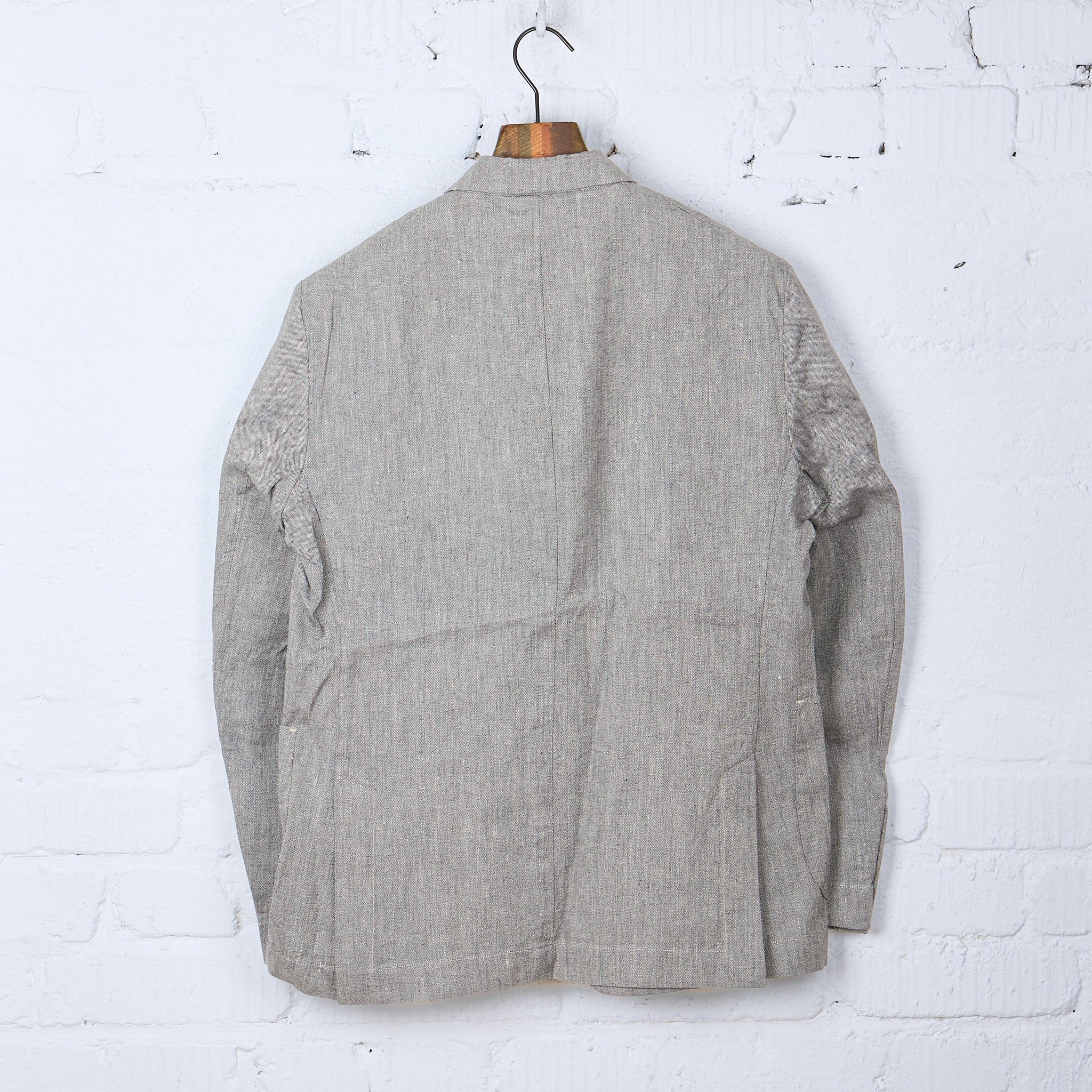 a.b.c.l. | giacco blazer hemp cotton - gray - Image 4