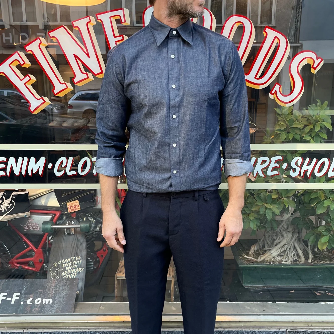 a.b.c.l. | studio shirt selvedge indigo twill 1221 - Image 4