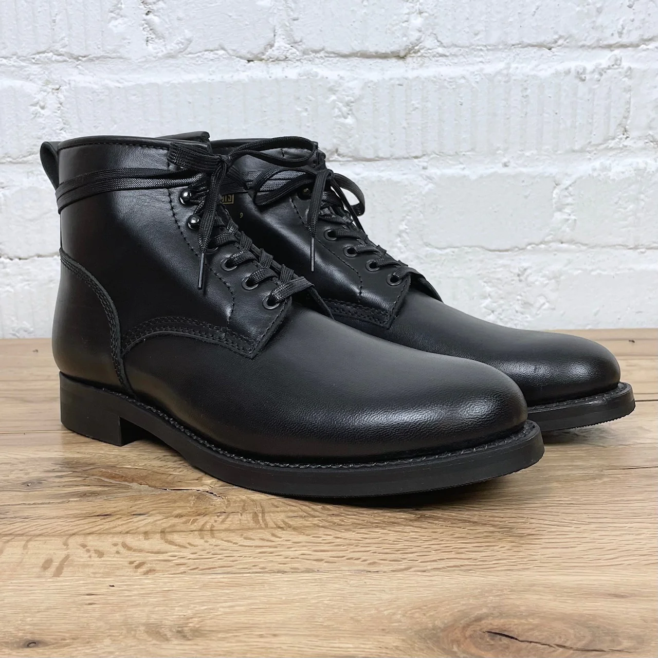 addict clothes | ab-02h-st-lw horsehide lace-up boots - black - Image 2