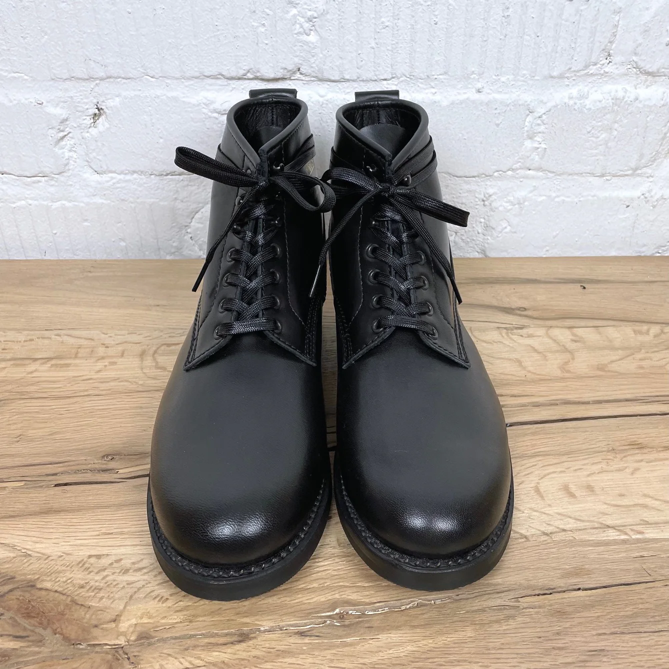 addict clothes | ab-02h-st-lw horsehide lace-up boots - black - Image 3