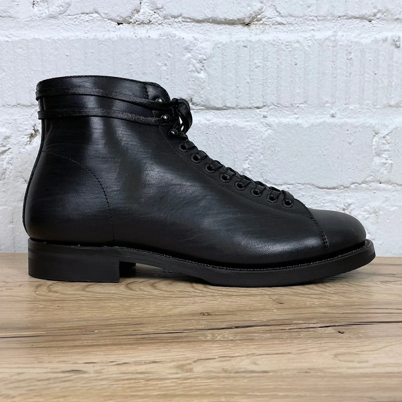 addict clothes | ab-04h-st-lw horsehide monkey boots - black