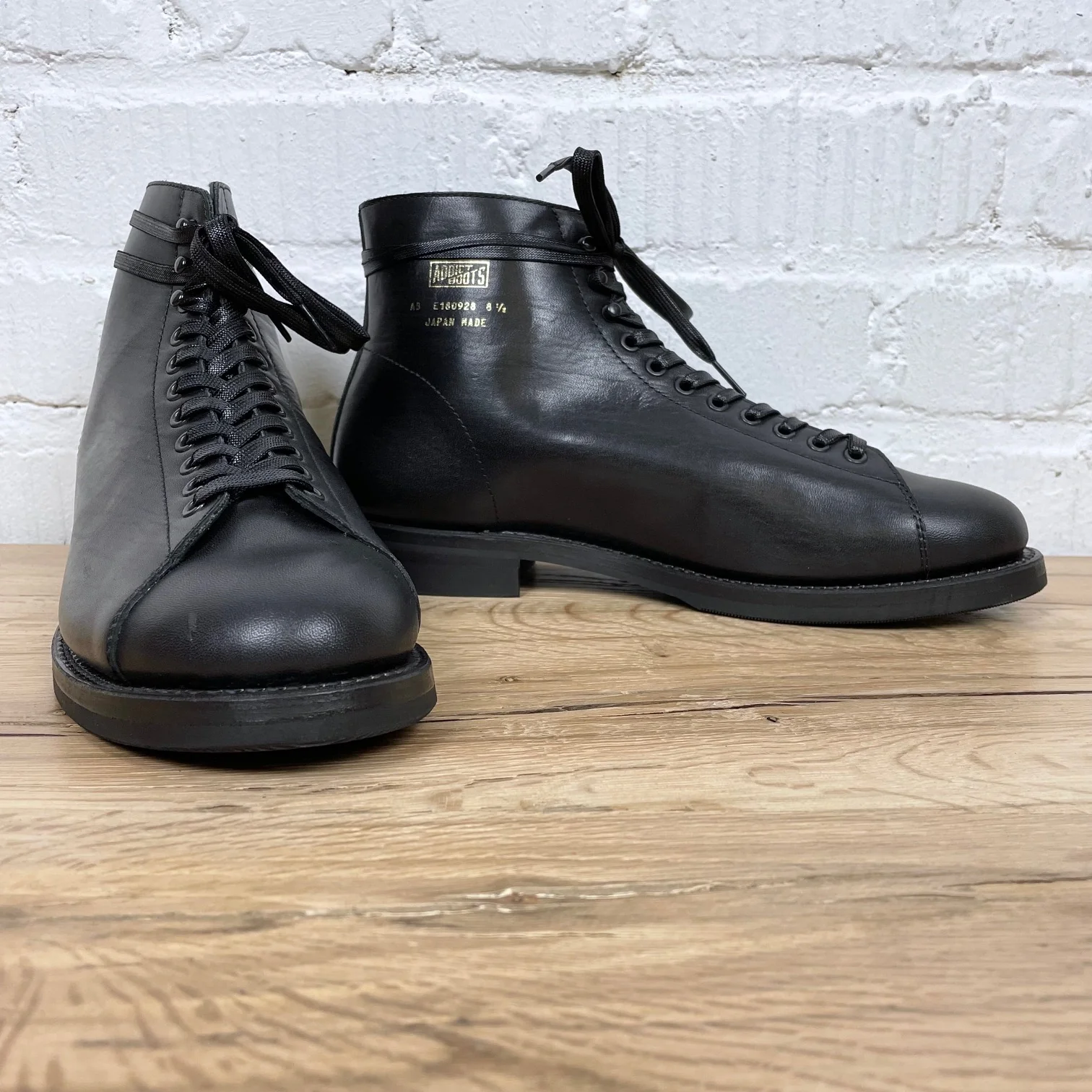 addict clothes | ab-04h-st-lw horsehide monkey boots - black - Image 2