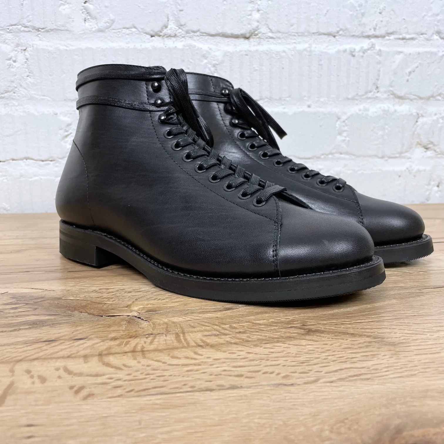 addict clothes | ab-04h-st-lw horsehide monkey boots - black - Image 3