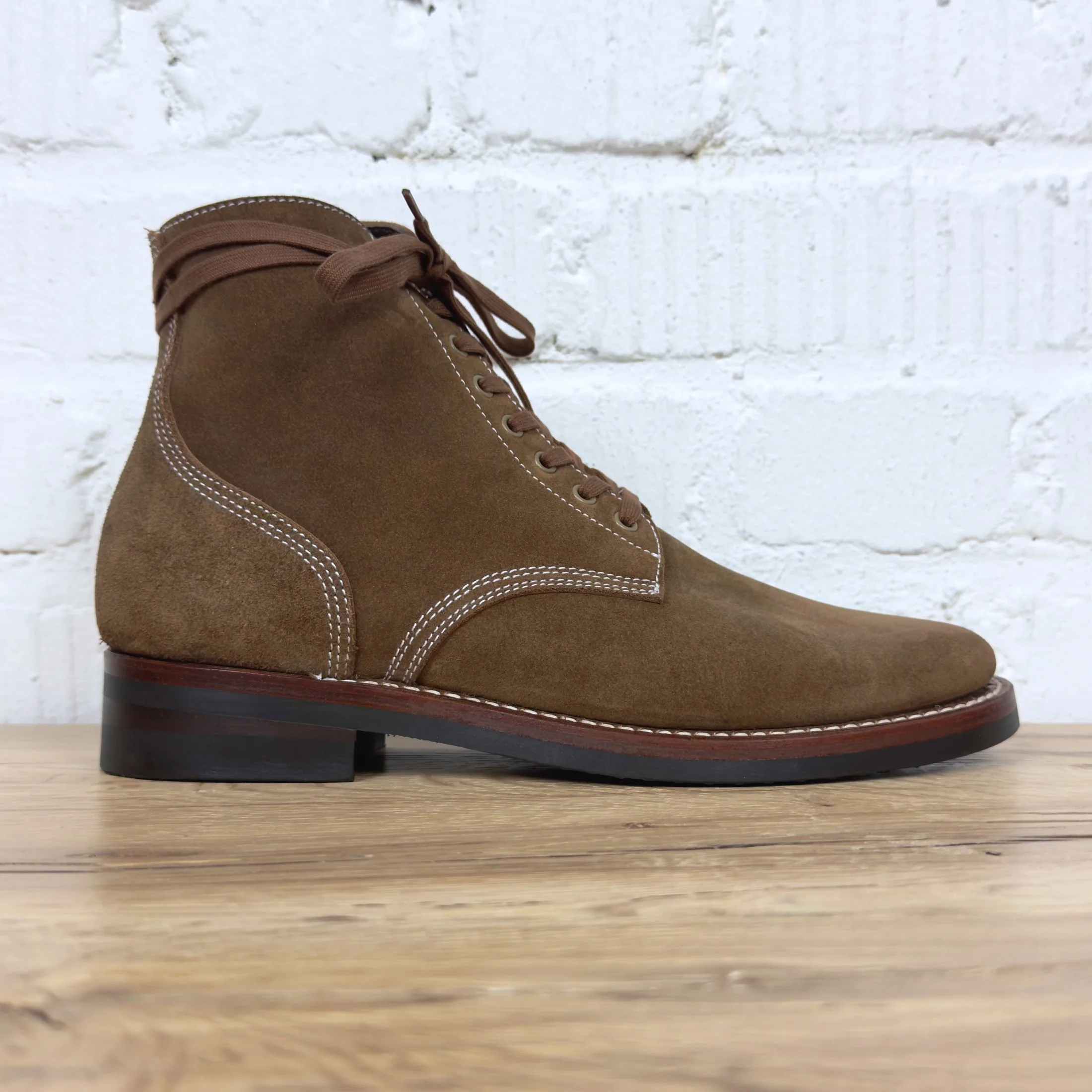 addict clothes | ab-06ss-cl-lw steer suede service boots brown