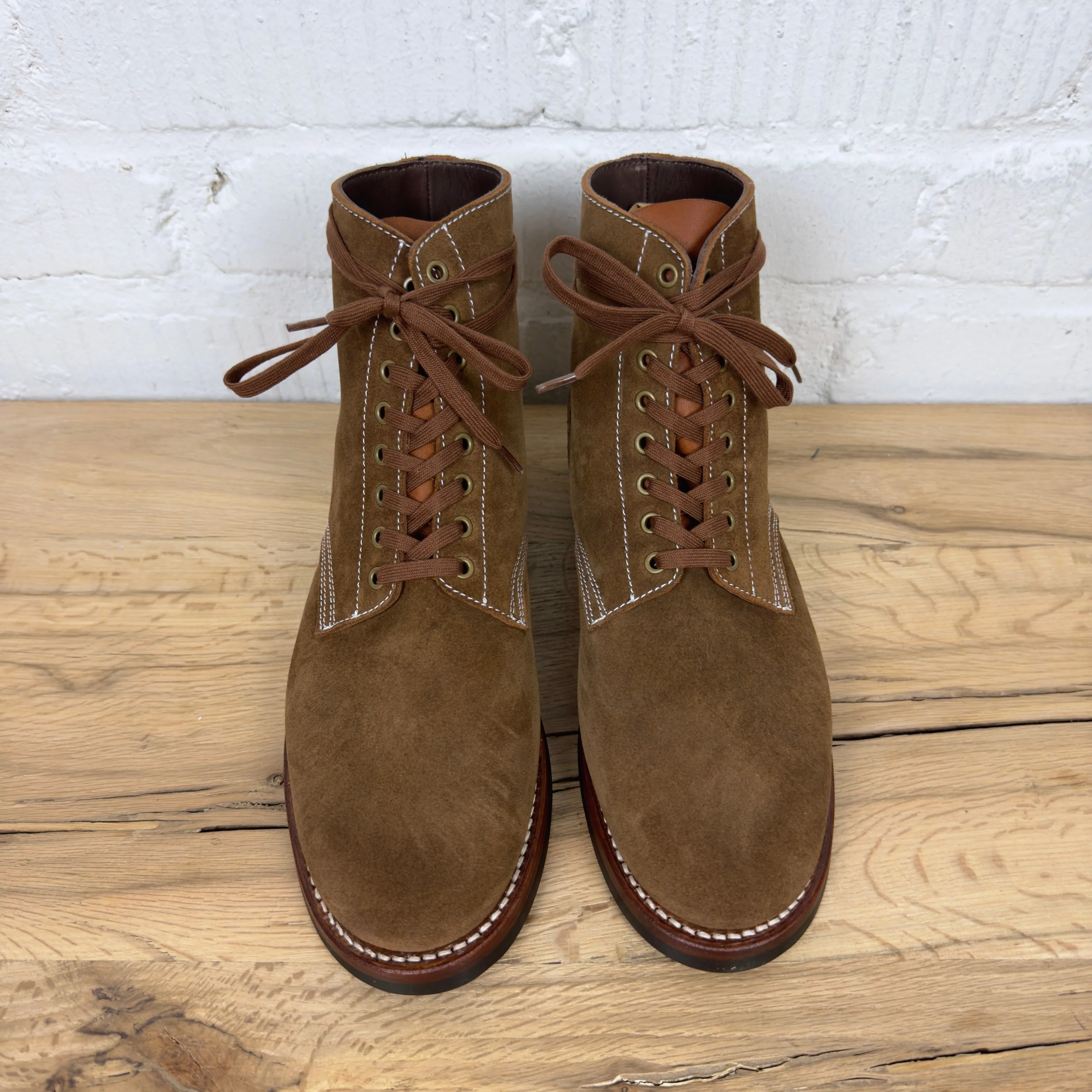 addict clothes | ab-06ss-cl-lw steer suede service boots brown - Image 3