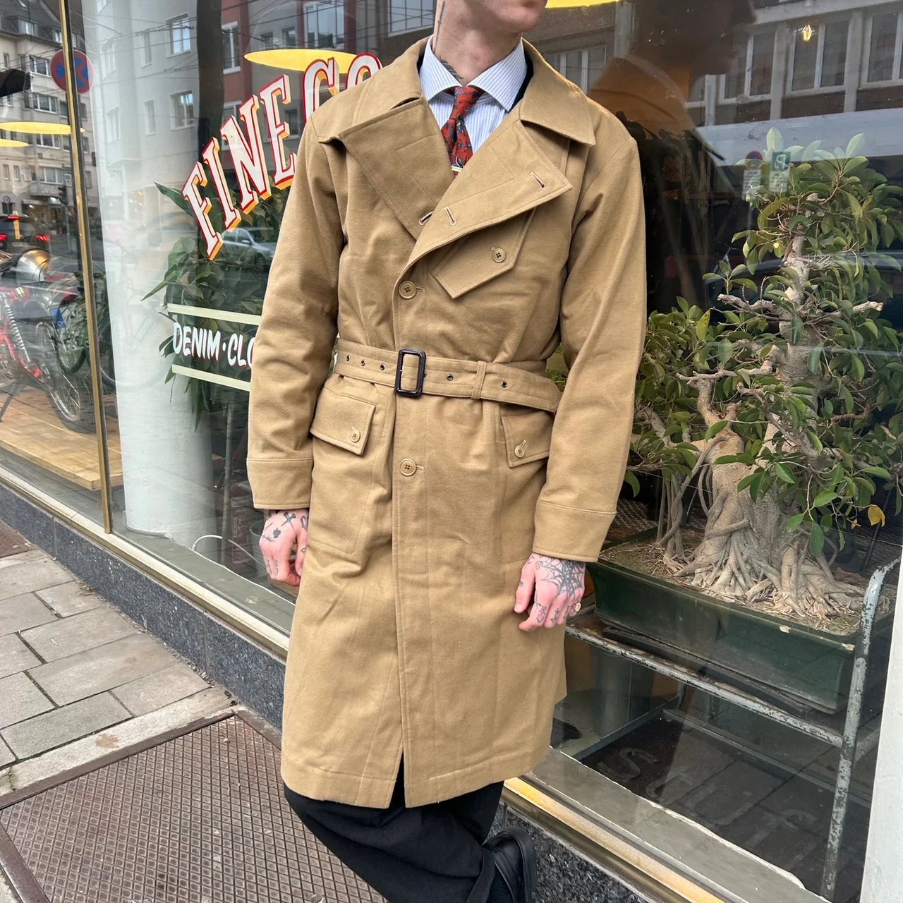 addict clothes | acv-ct02fn storm tt coat beige - Image 3