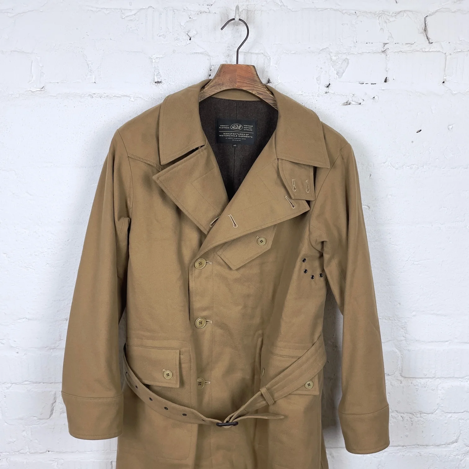 addict clothes | acv-ct02fn storm tt coat beige - Image 6