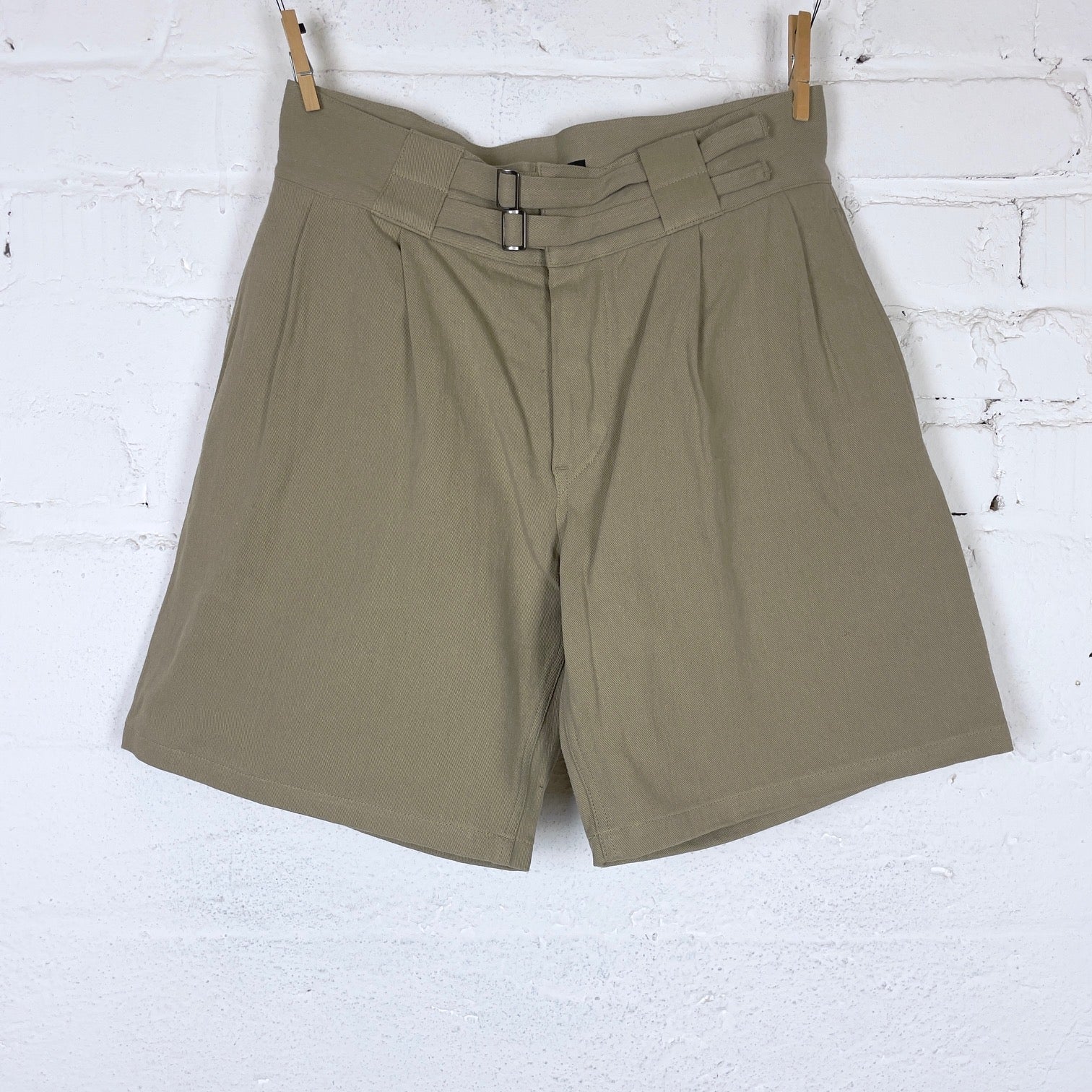 addict clothes | acv-sp02clkt cotton linen gurkha shorts - beige