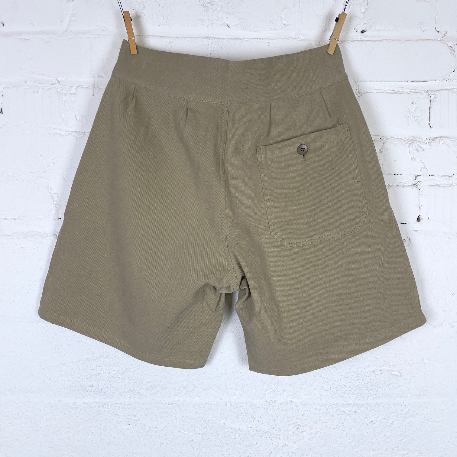 addict clothes | acv-sp02clkt cotton linen gurkha shorts - beige - Image 2