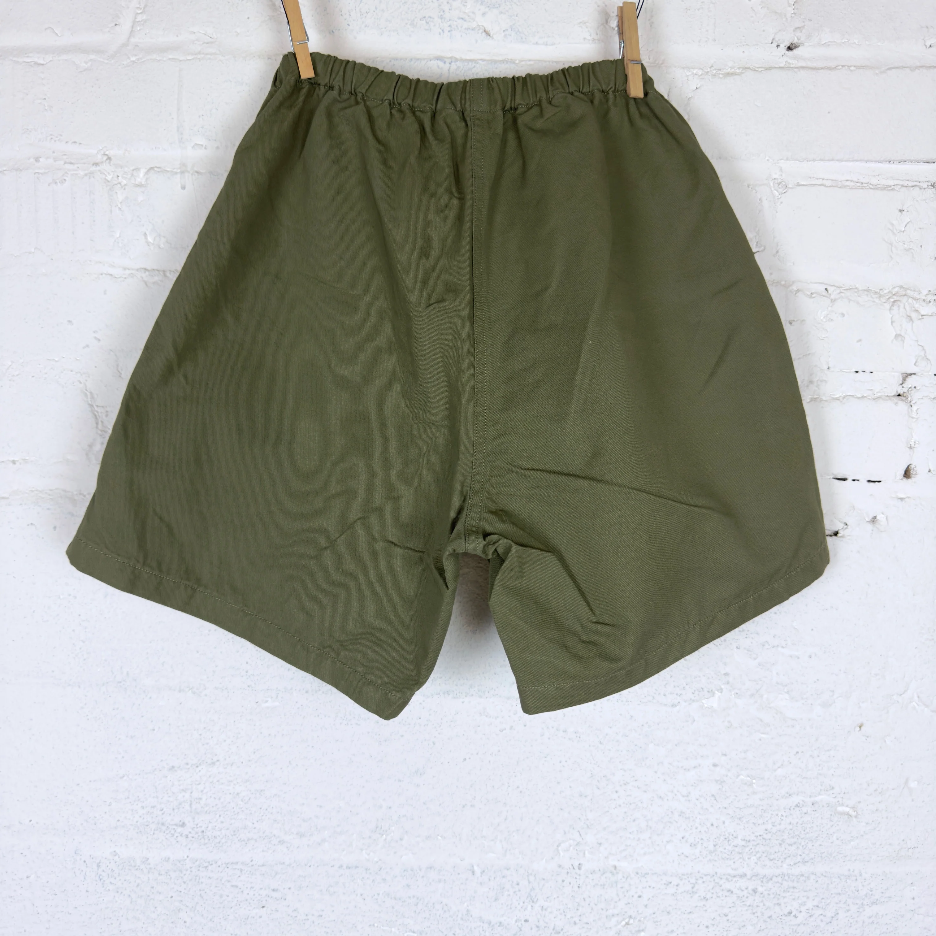 addict clothes | acv-sp03cl cotton linen training short pants - olive - Image 2
