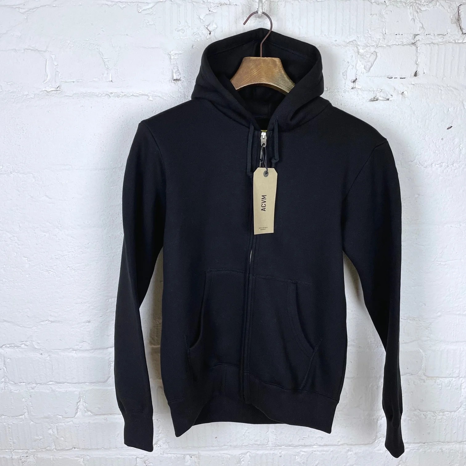 addict clothes | acv-sw01 heavy weight zip-up parka black