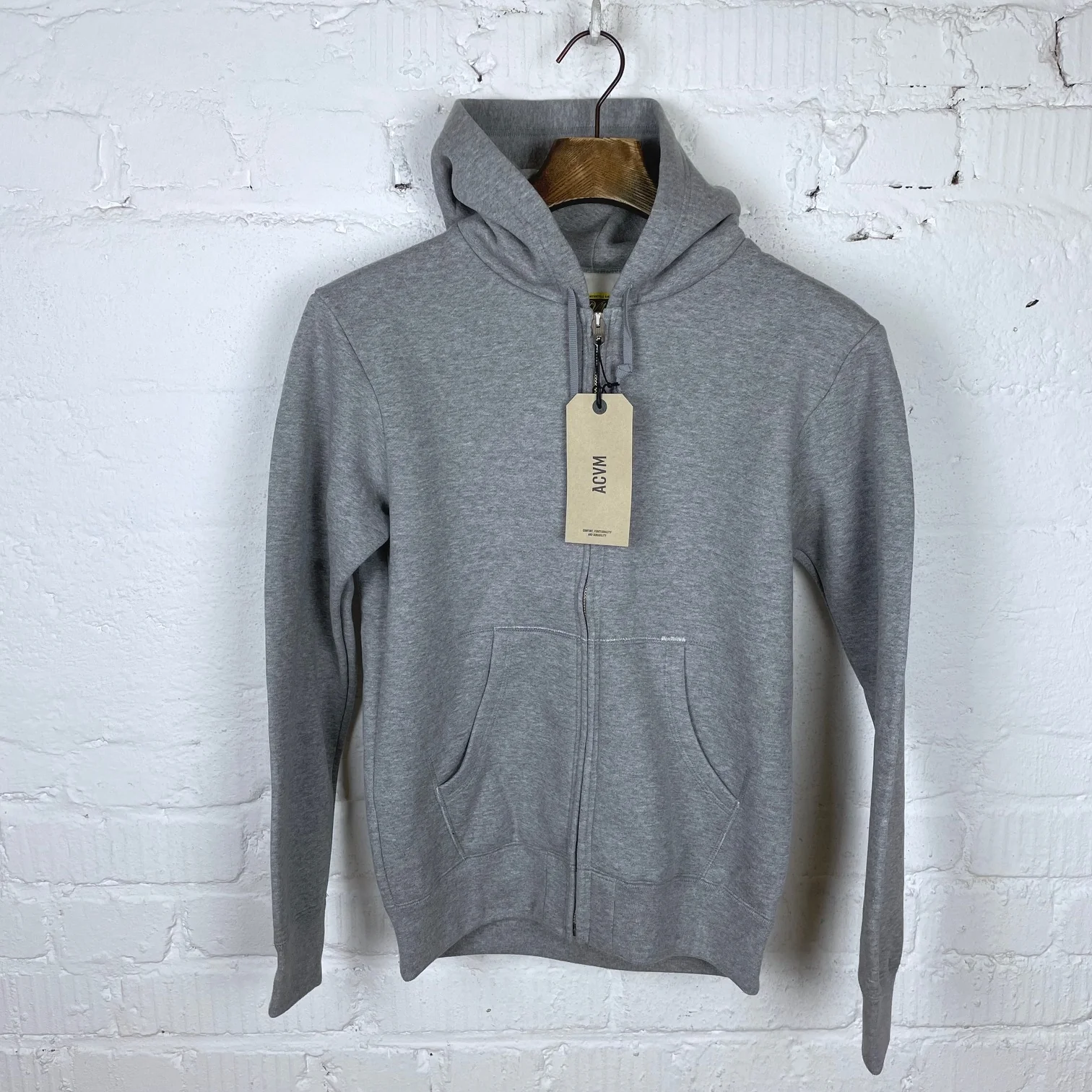 addict clothes | acv-sw01 heavy weight zip-up parka grey