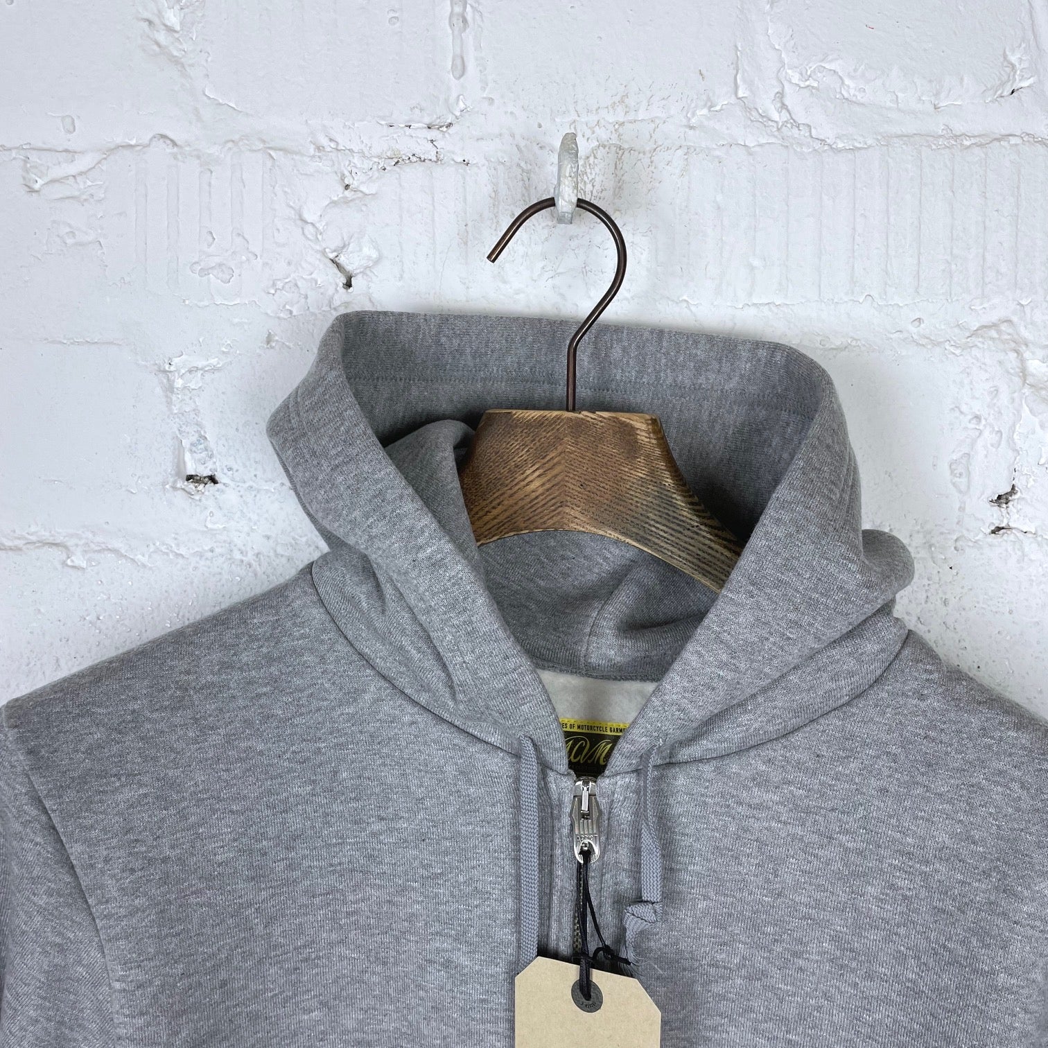 addict clothes | acv-sw01 heavy weight zip-up parka grey - Image 4