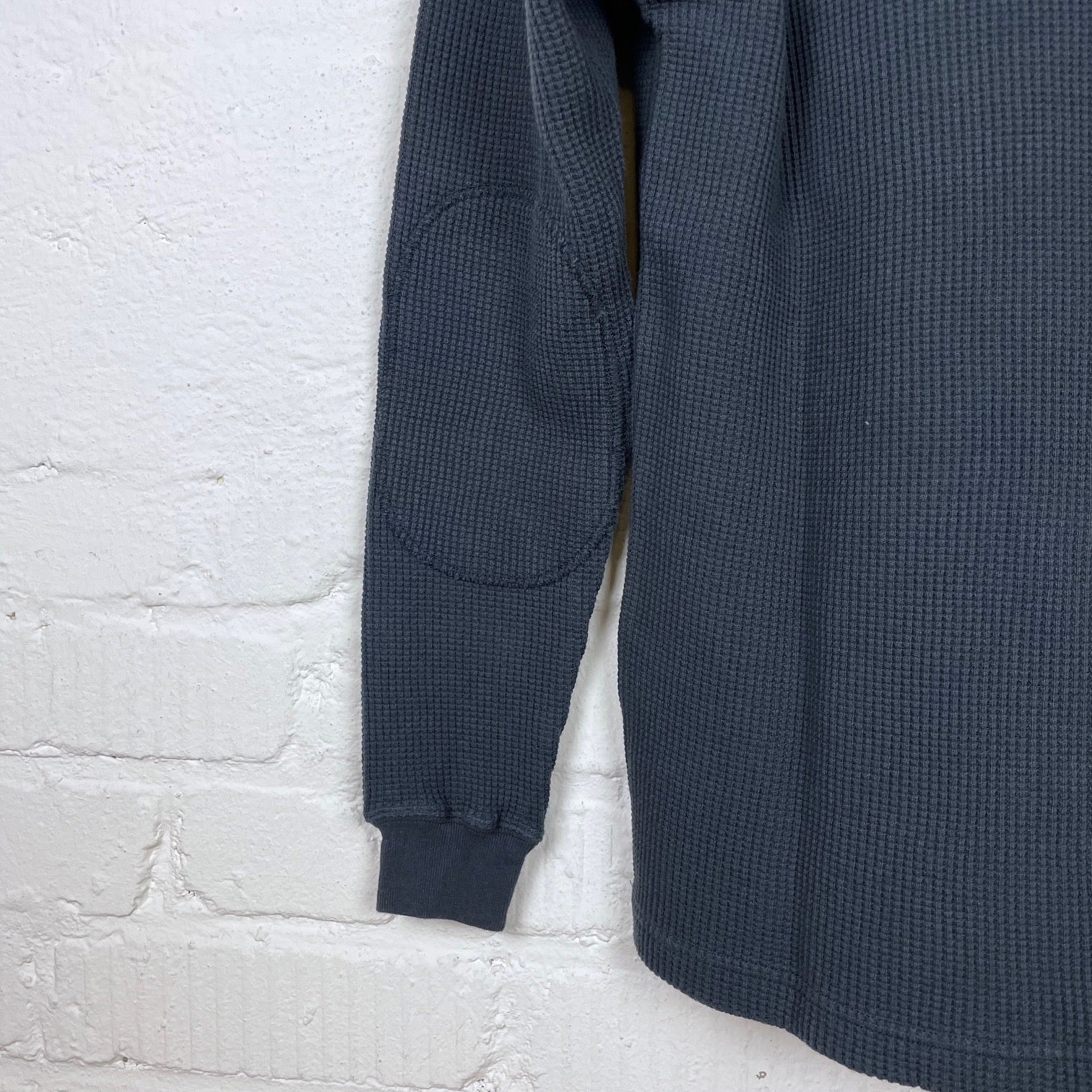 addict clothes | acv-tm01 cotton waffle crew shirt dark grey - Image 5