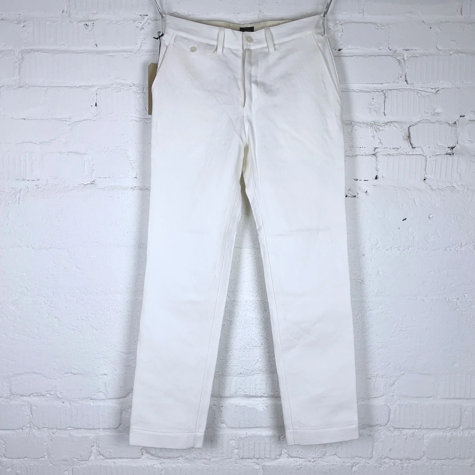 addict clothes | acv-tr01cl heavy linen trousers white