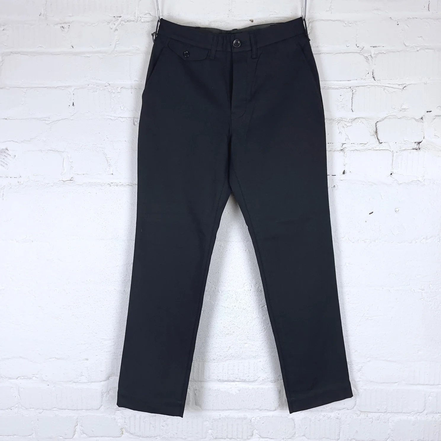 addict clothes | acv-tr01clrh cotton linen trousers - black