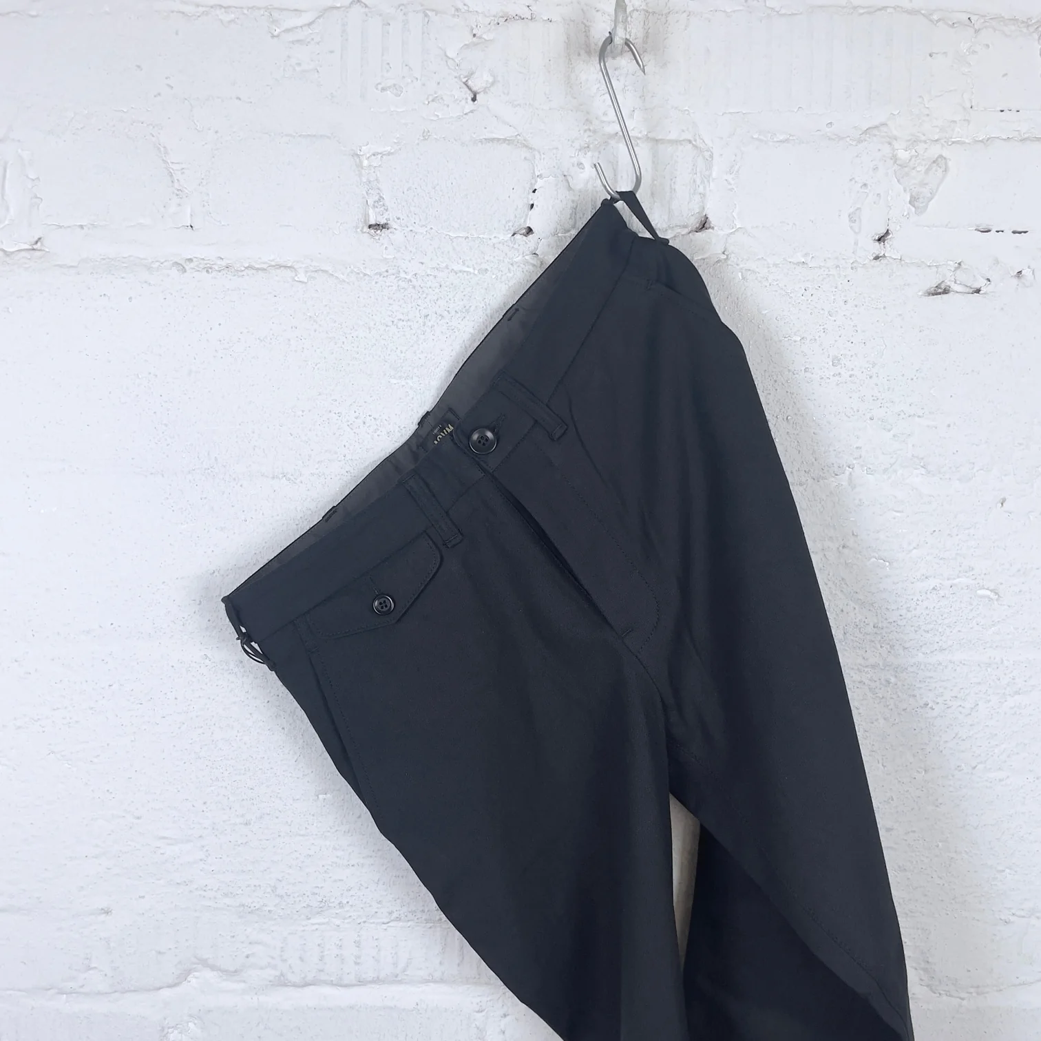 addict clothes | acv-tr01clrh cotton linen trousers - black - Image 2