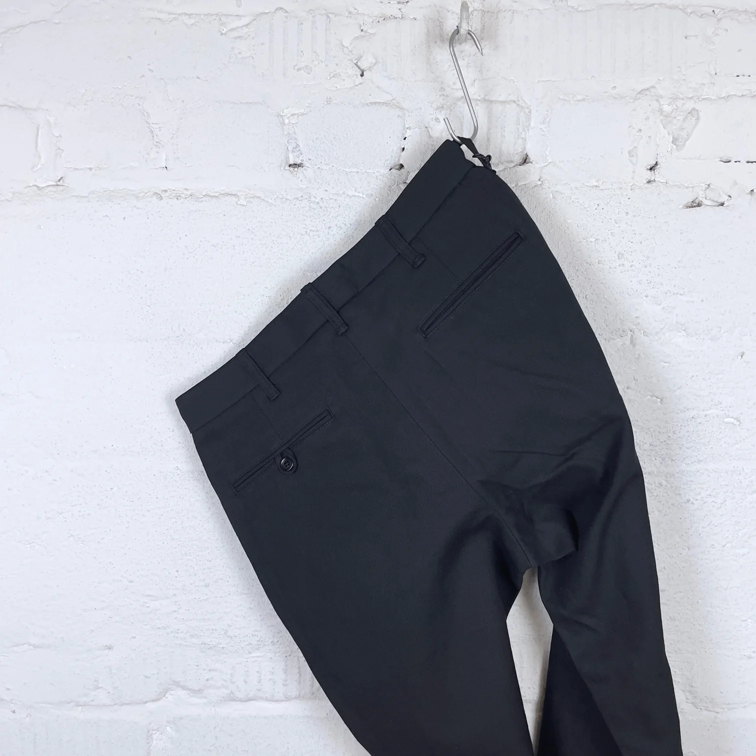 addict clothes | acv-tr01clrh cotton linen trousers - black - Image 4