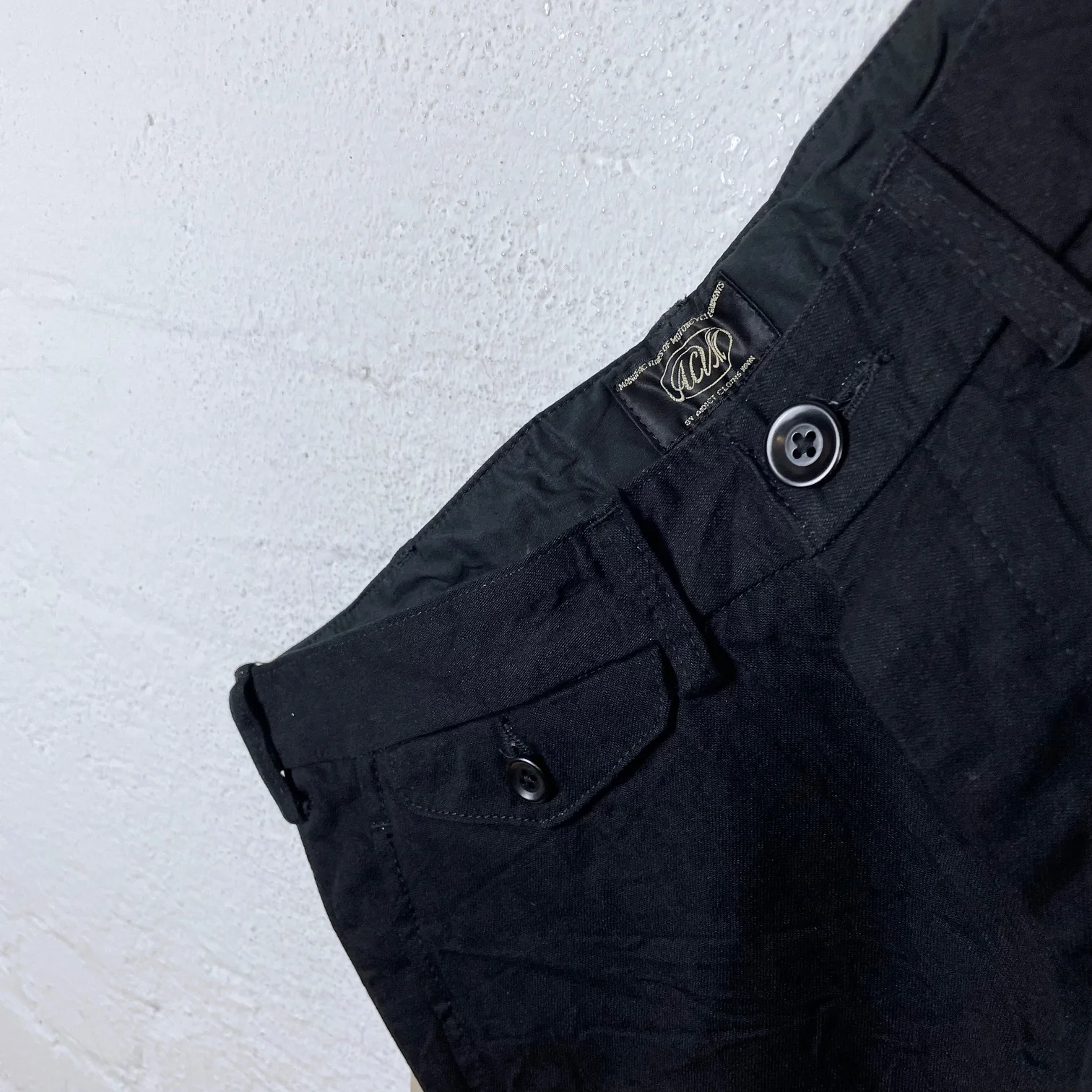 addict clothes | acv-tr01fc denim work trousers black - Image 8