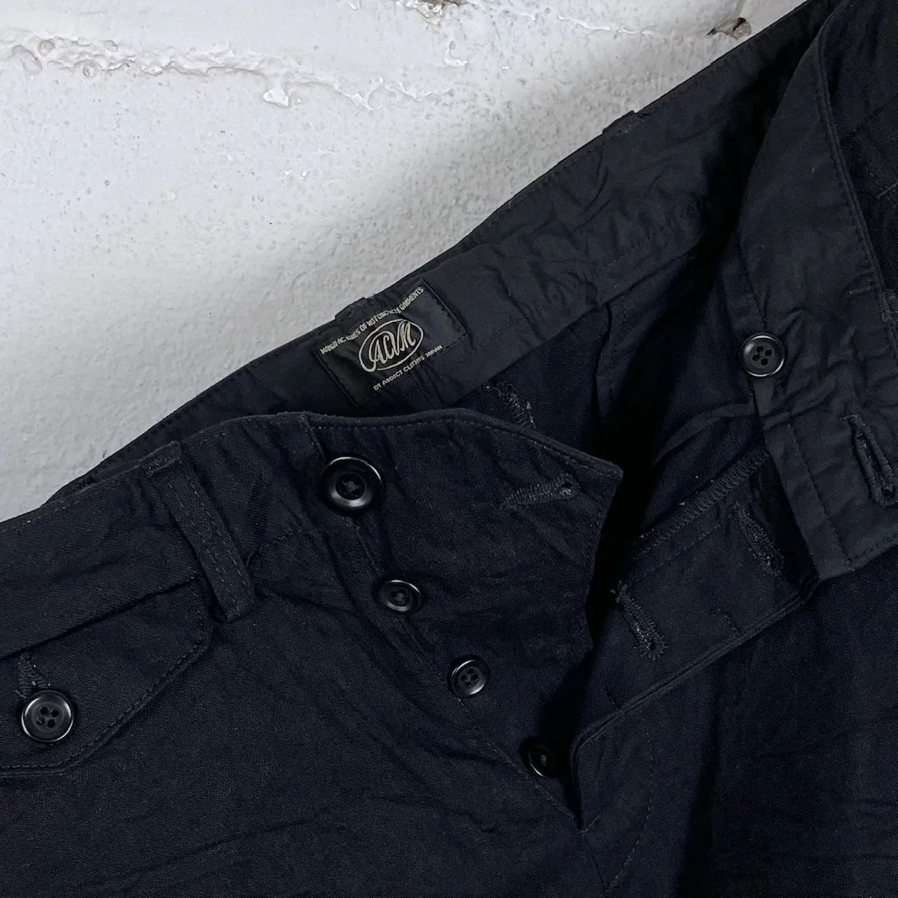 addict clothes | acv-tr01fc denim work trousers black - Image 9