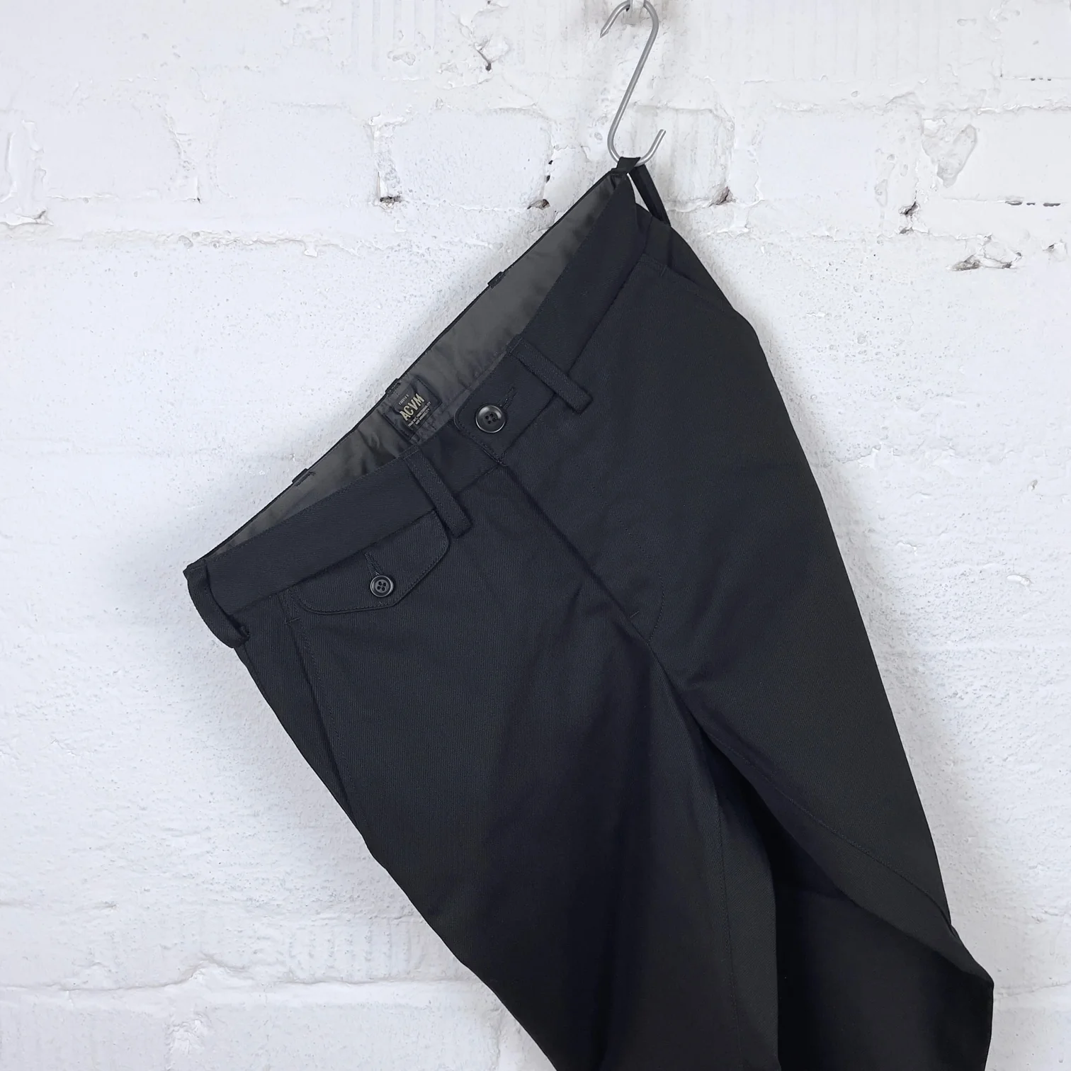 addict clothes | acv-tr01kt katsuragi cotton work trousers - black - Image 5