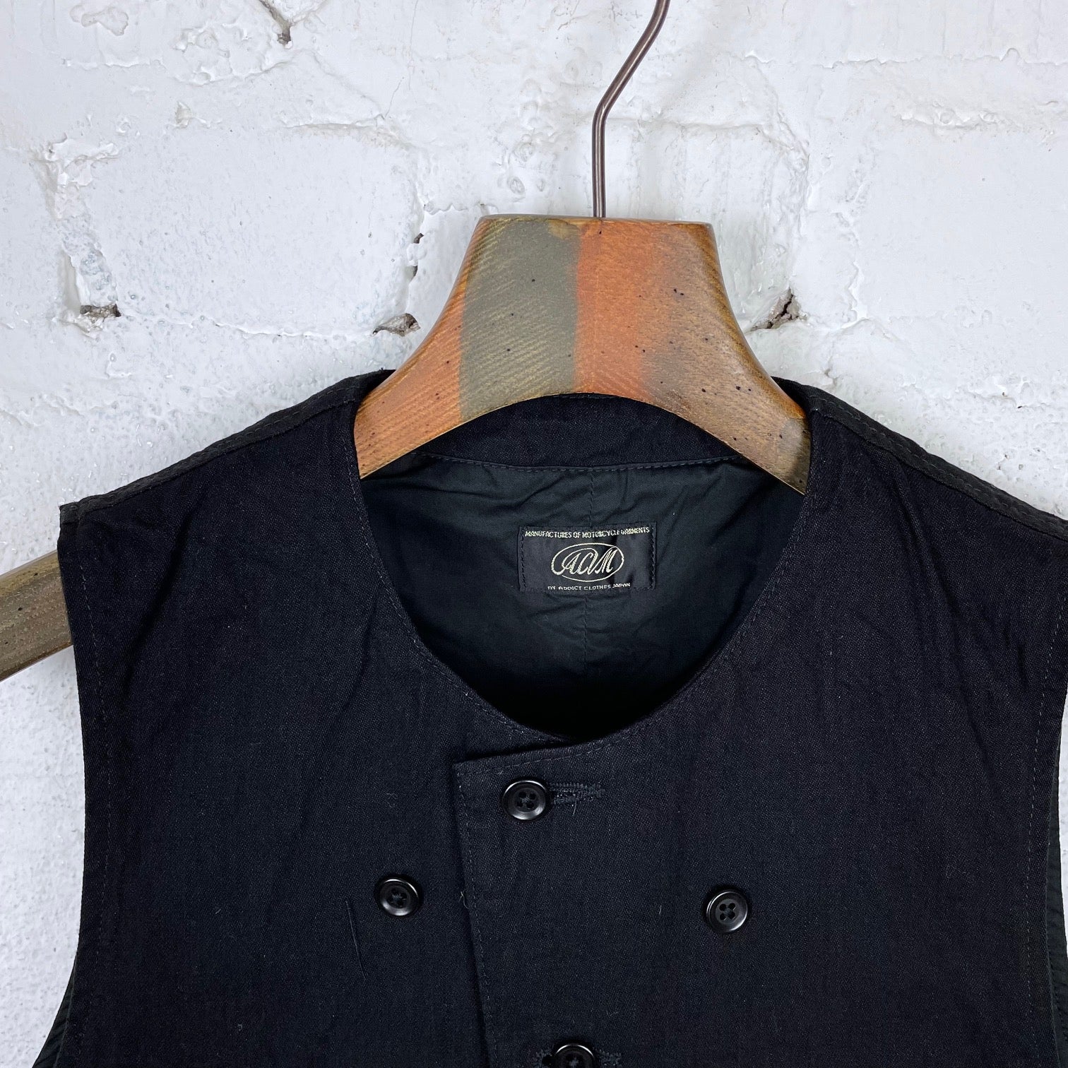 addict clothes | acv-wct01fc 4pockets denim waistcoat - Image 6