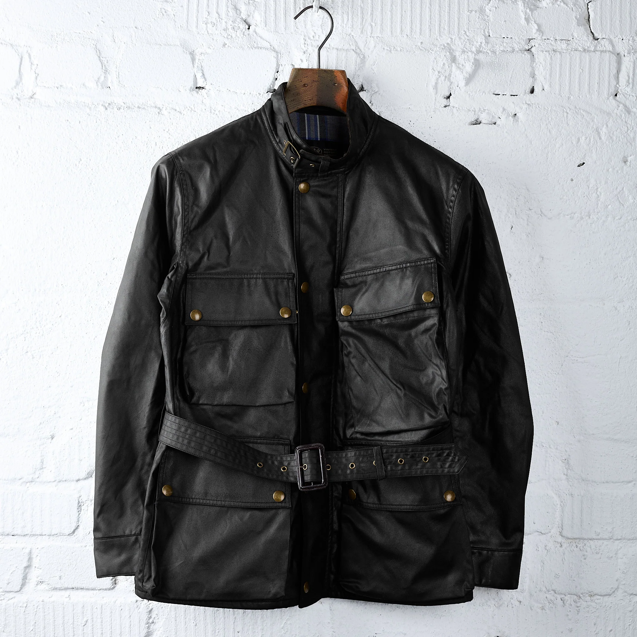 addict clothes | acv-wx02 waxed cotton bmc jacket black