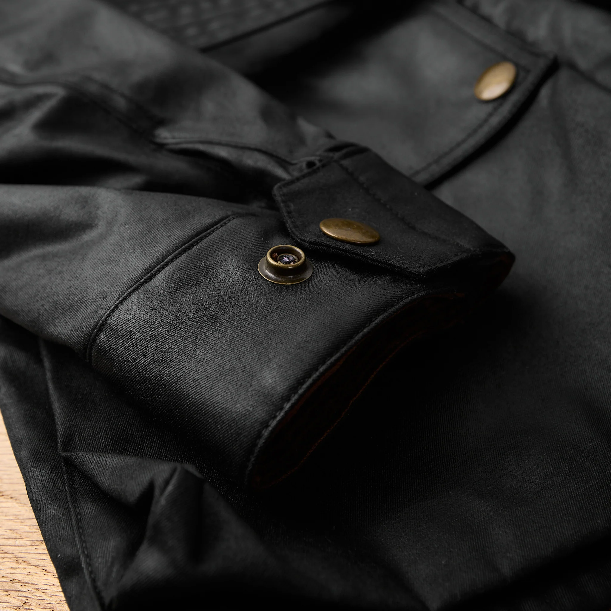 addict clothes | acv-wx02 waxed cotton bmc jacket black - Image 4