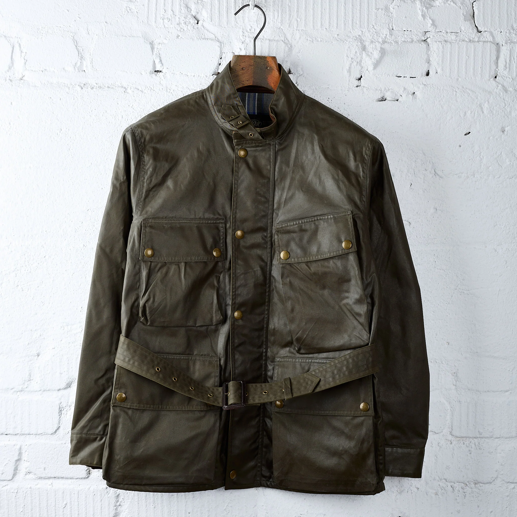 addict clothes | acv-wx02 waxed cotton bmc jacket olive