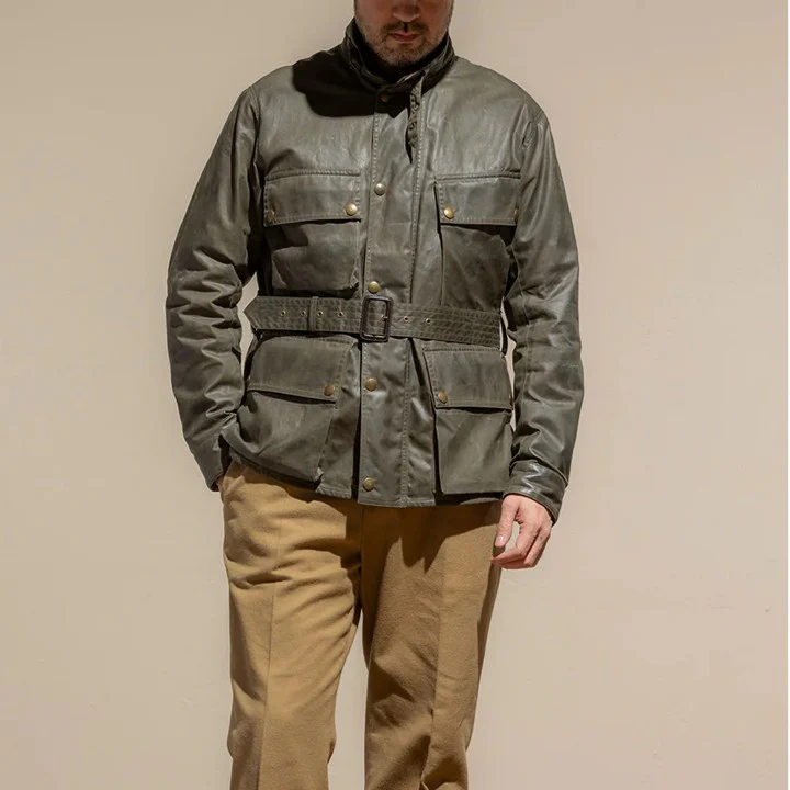addict clothes | acv-wx02 waxed cotton bmc jacket olive - Image 2