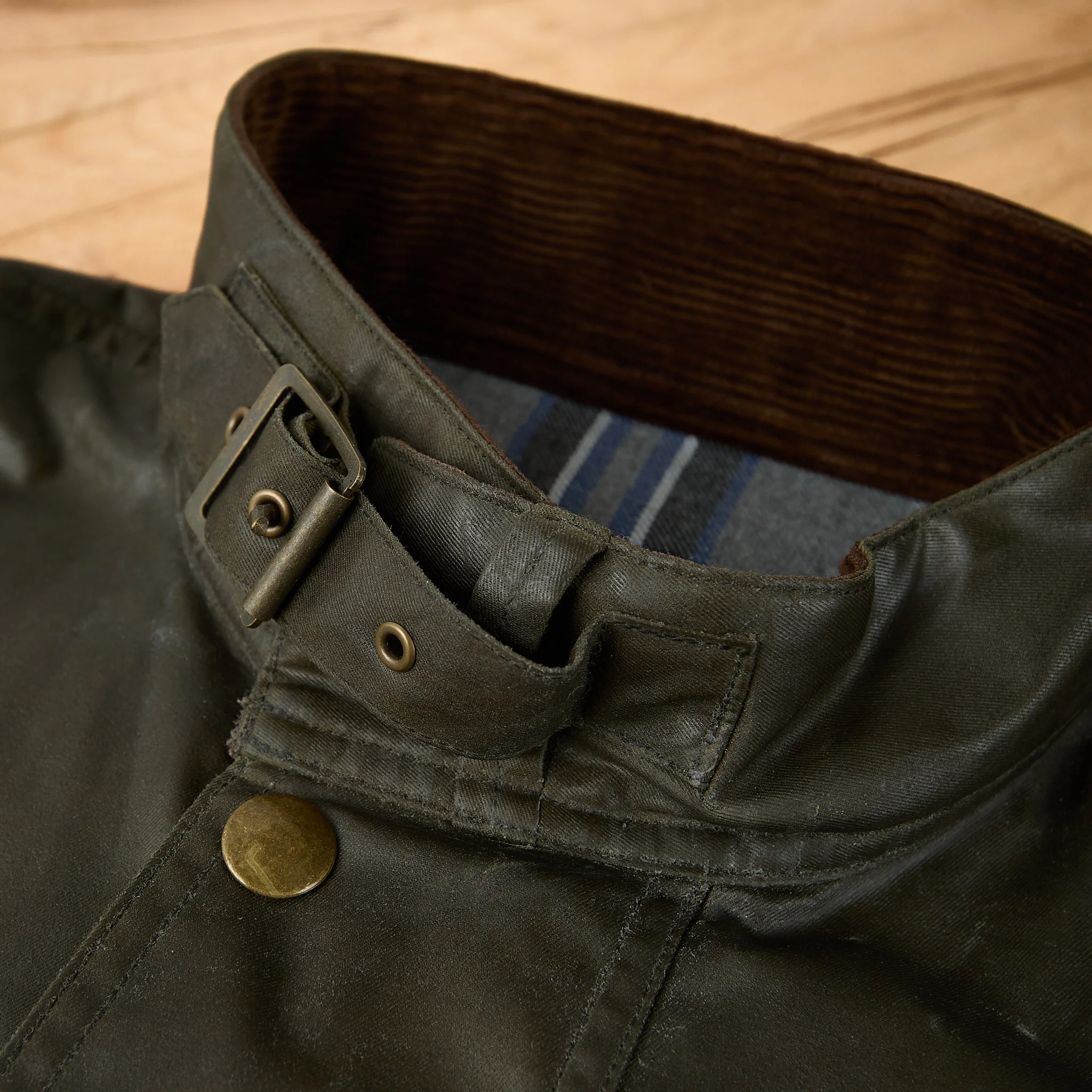 addict clothes | acv-wx02 waxed cotton bmc jacket olive - Image 4