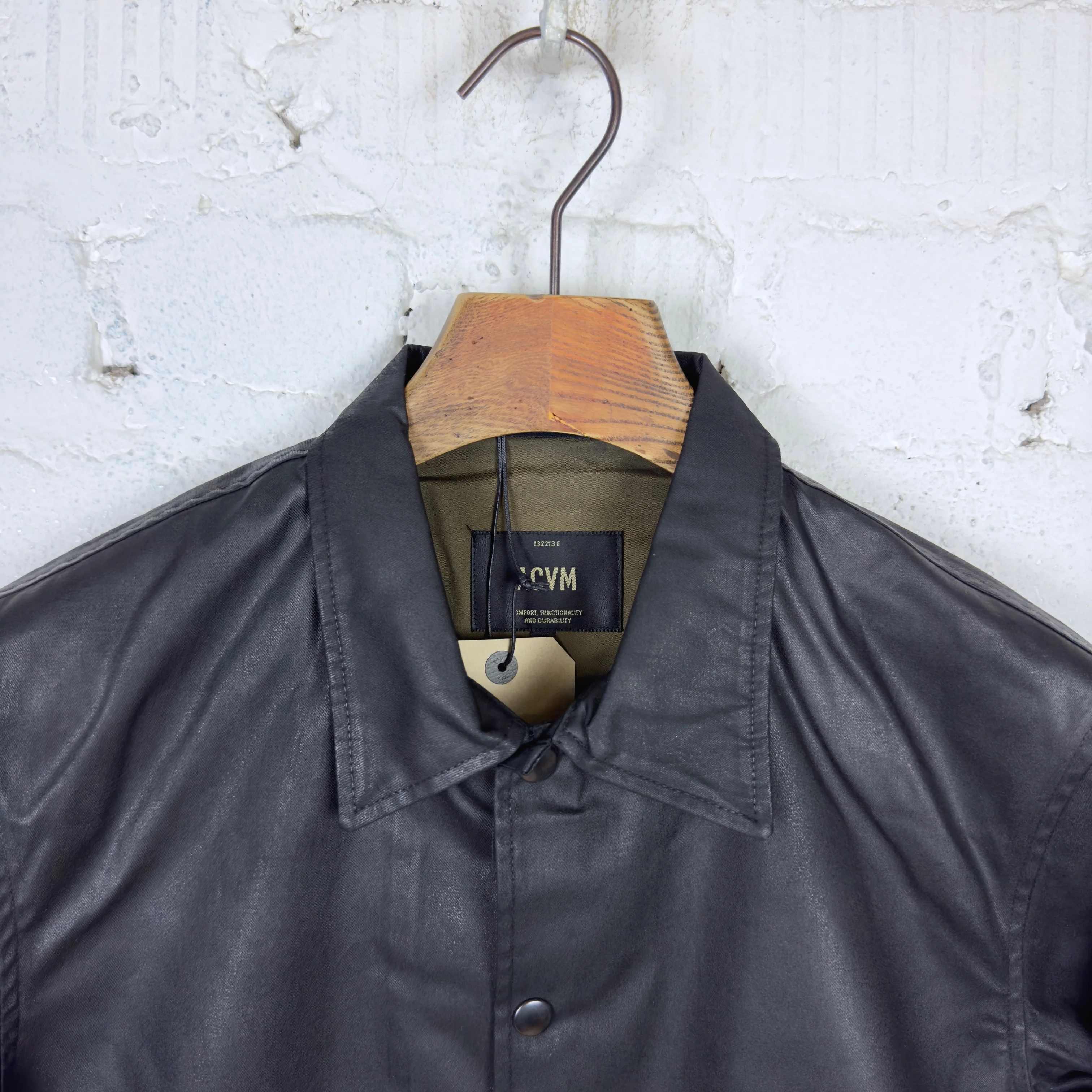 addict clothes | acv-wx03 waxed cotton coach jacket - black - Image 4