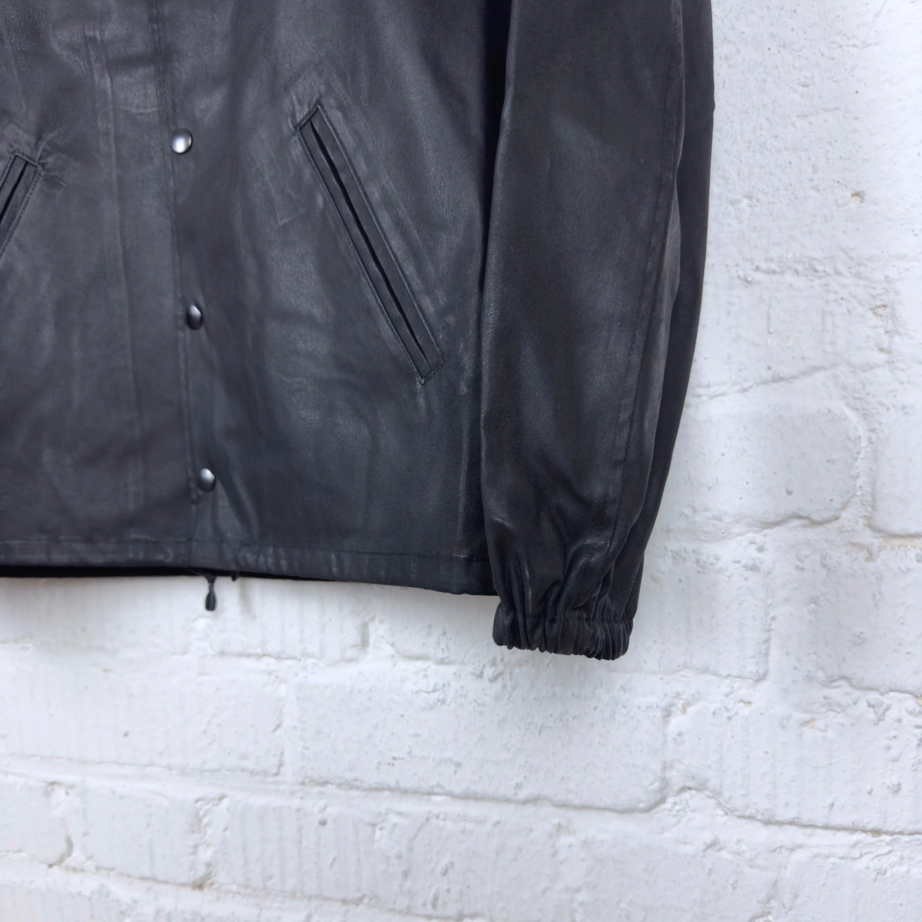 addict clothes | acv-wx03 waxed cotton coach jacket - black - Image 5
