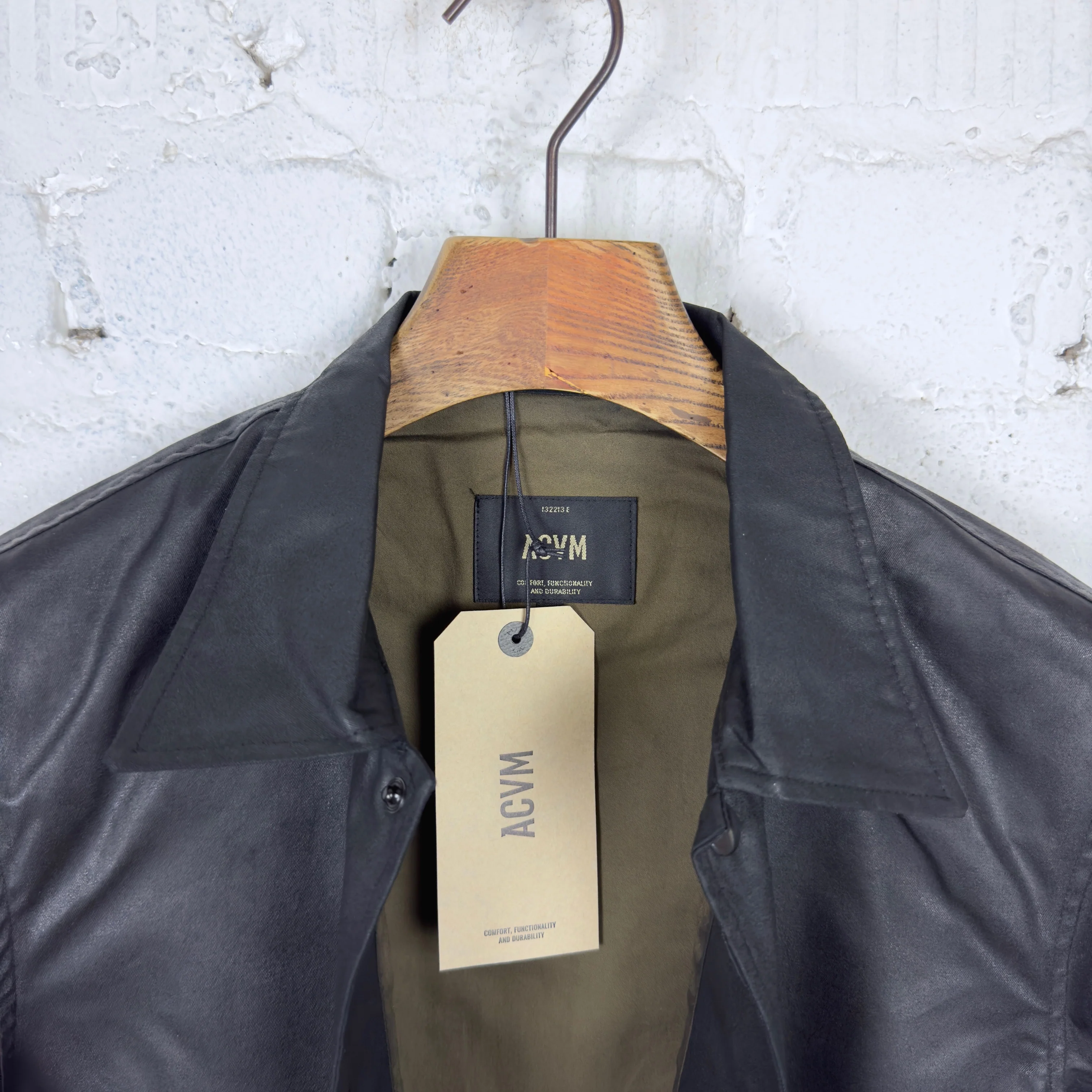 addict clothes | acv-wx03 waxed cotton coach jacket - black - Image 7