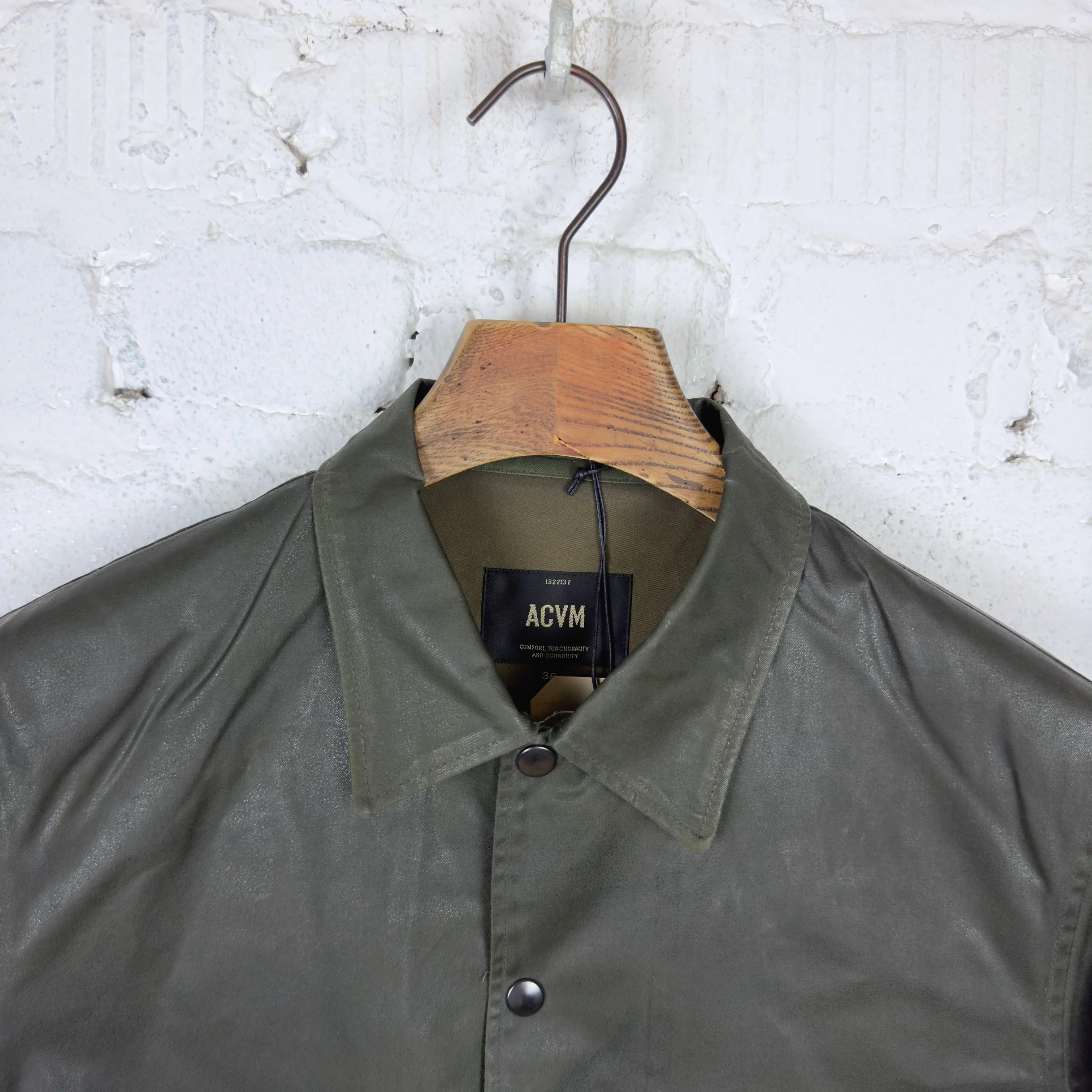 addict clothes | acv-wx03 waxed cotton coach jacket - olive - Image 5
