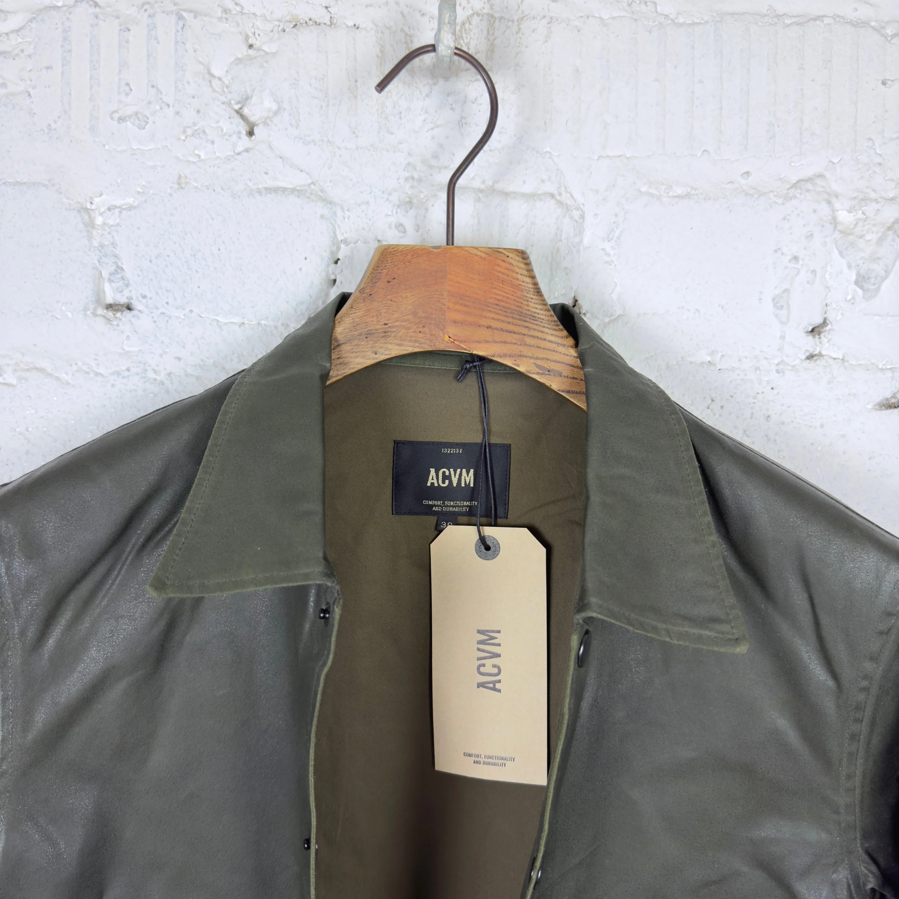 addict clothes | acv-wx03 waxed cotton coach jacket - olive - Image 8