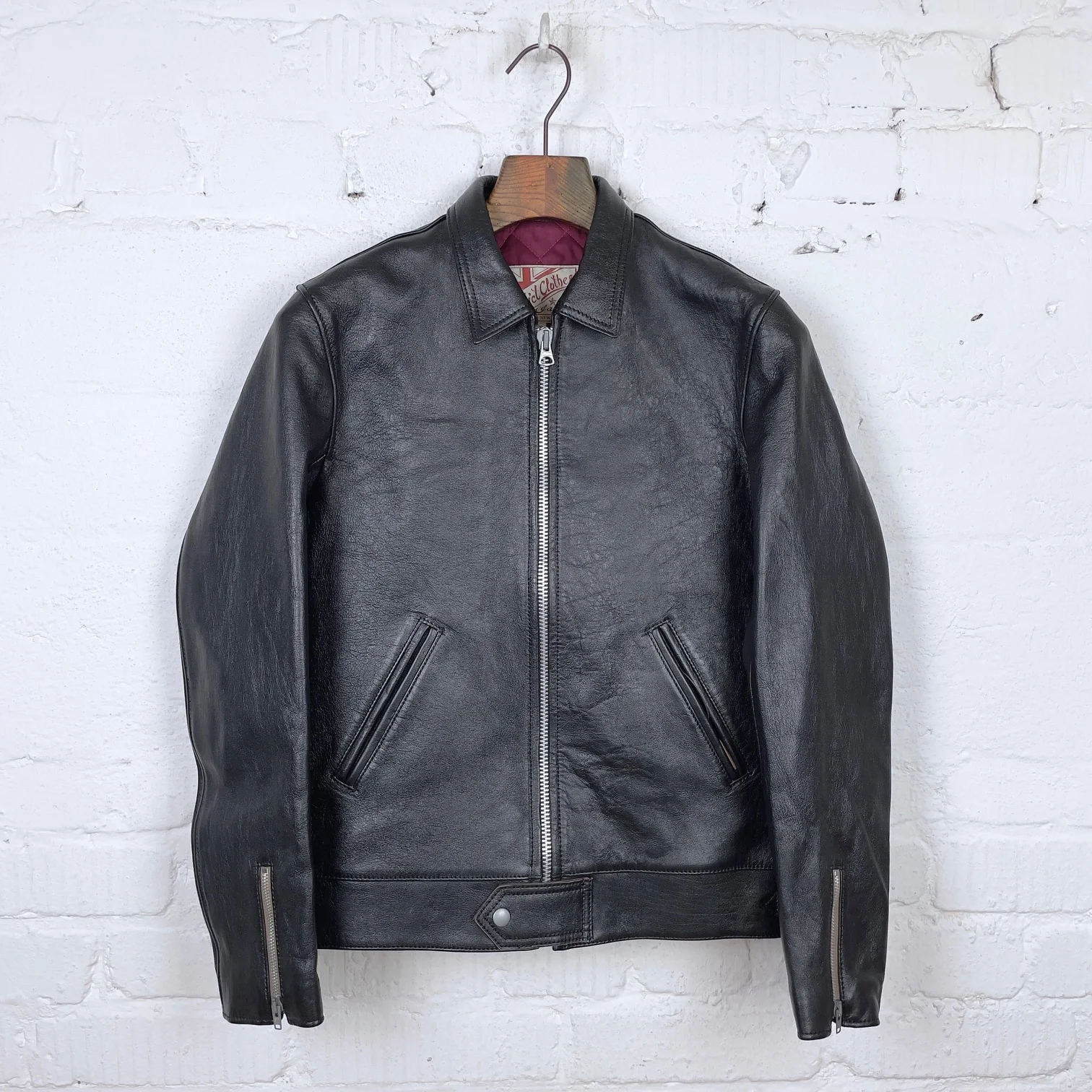 addict clothes | ad-01 center-zip jacket (sheep) black