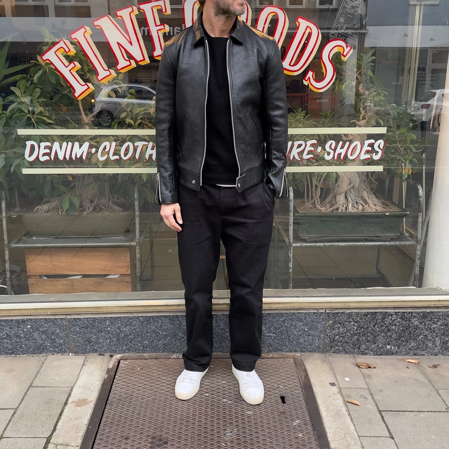 addict clothes | ad-01 center-zip jacket (sheep) black - Image 2