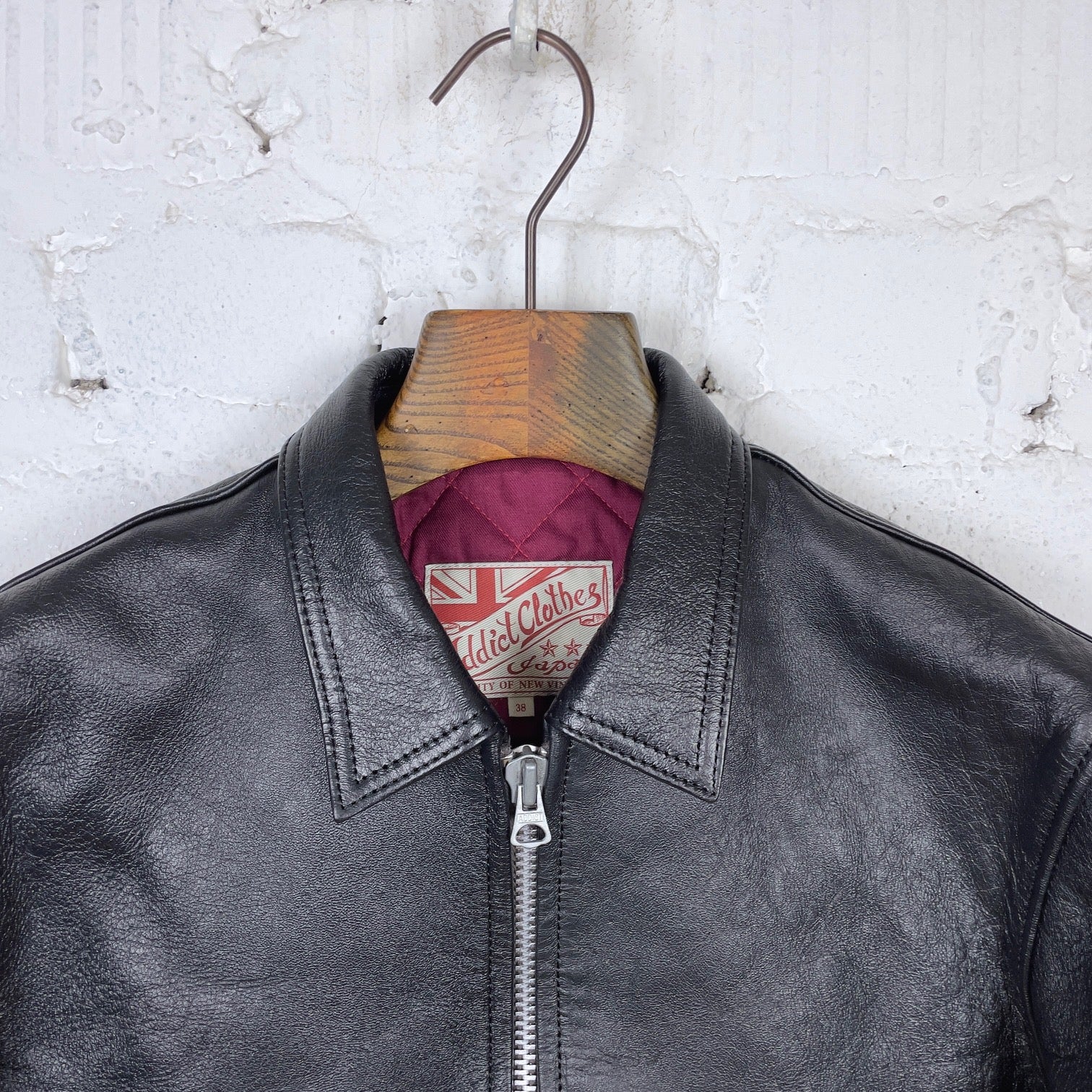 addict clothes | ad-01 center-zip jacket (sheep) black - Image 4
