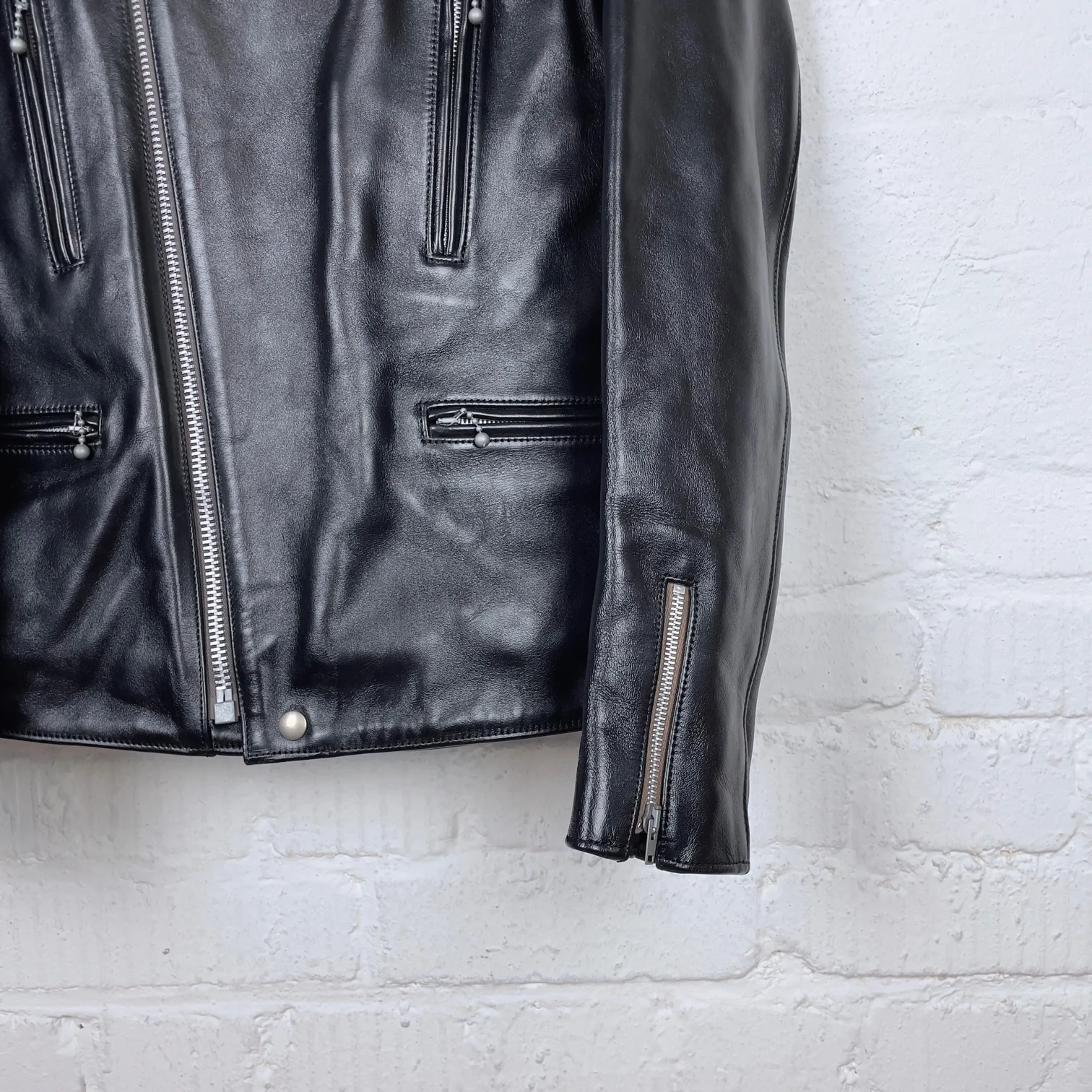 addict clothes | ad-02l double riders jacket (horse) black - Image 5