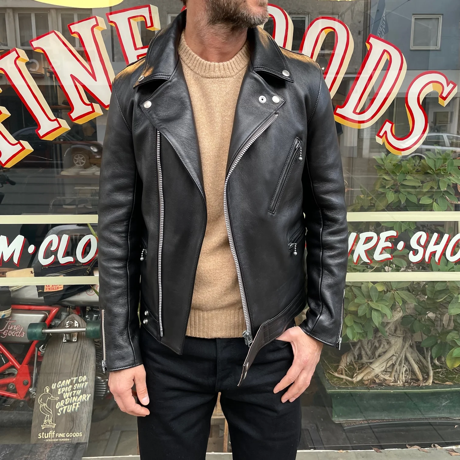 addict clothes | ad-03 british asymmetry jacket (black sheep) - Image 2