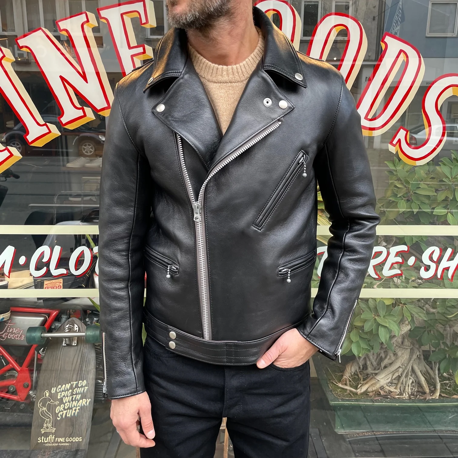 addict clothes | ad-03 british asymmetry jacket (black sheep) - Image 3