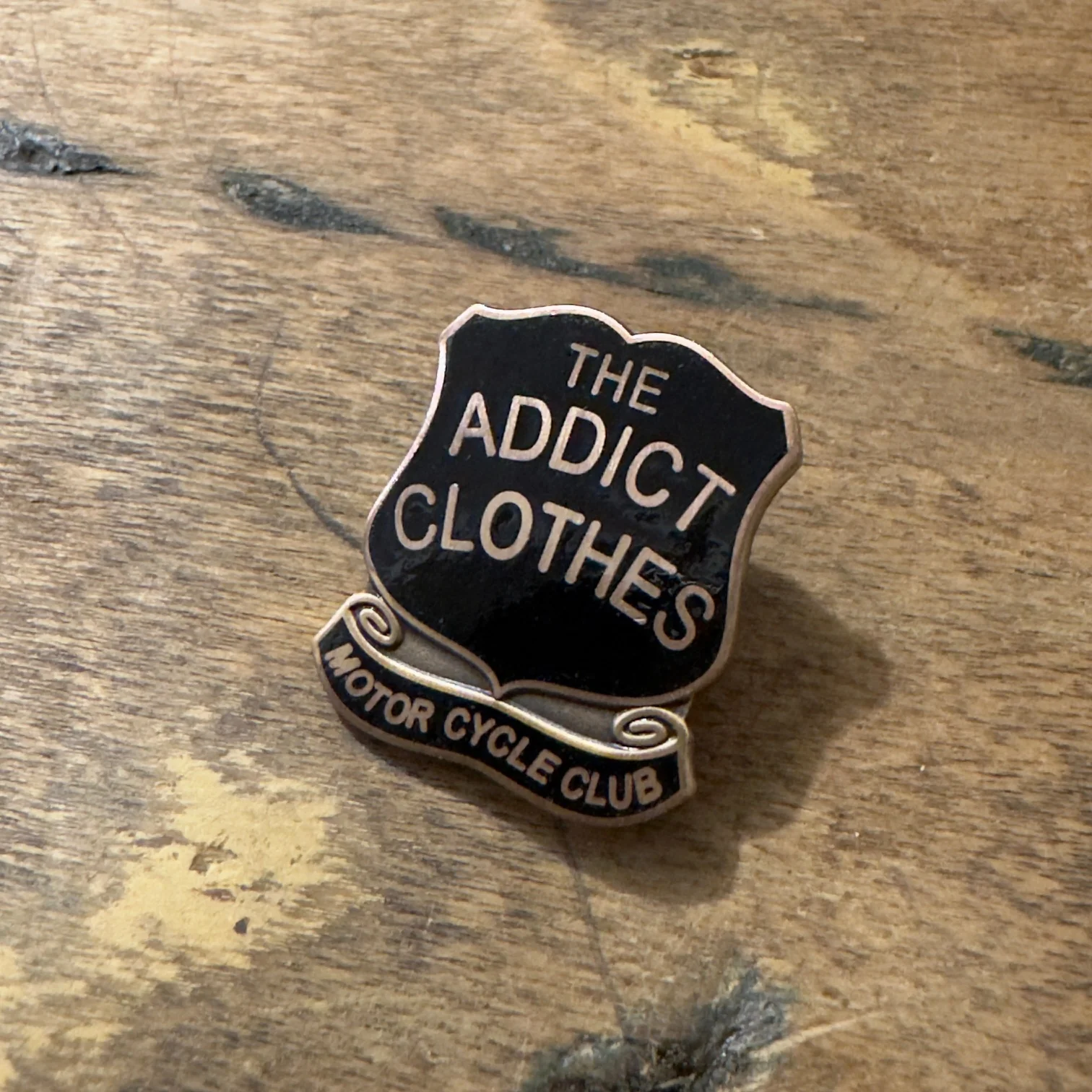 addict clothes | ad-pn metal pin - the addict clothes motorcycle club - Image 2