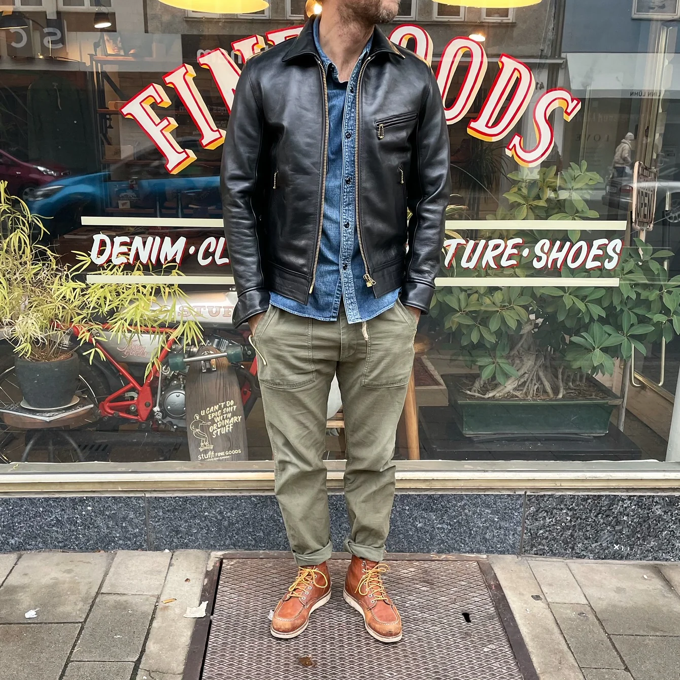 addict clothes x stuf|f | ad-st01 horsehide 1940s sports jacket - Image 12