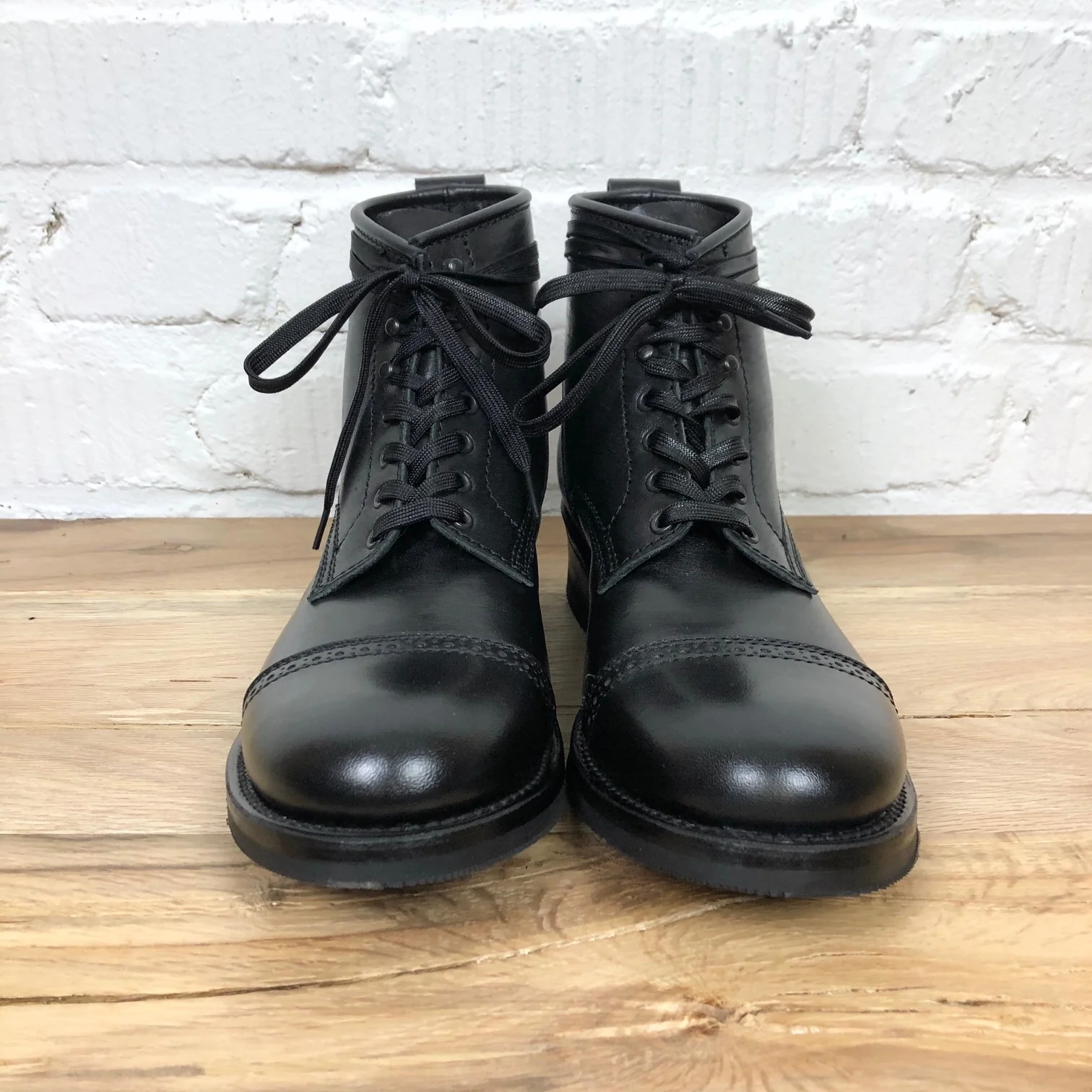 addict clothes x stuf|f | black horsehide cap toe lace-up boots - Image 3