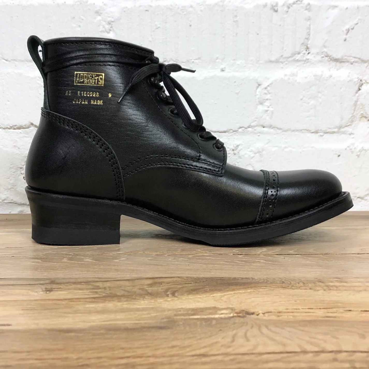 addict clothes x stuf|f | black horsehide cap toe lace-up boots - Image 5