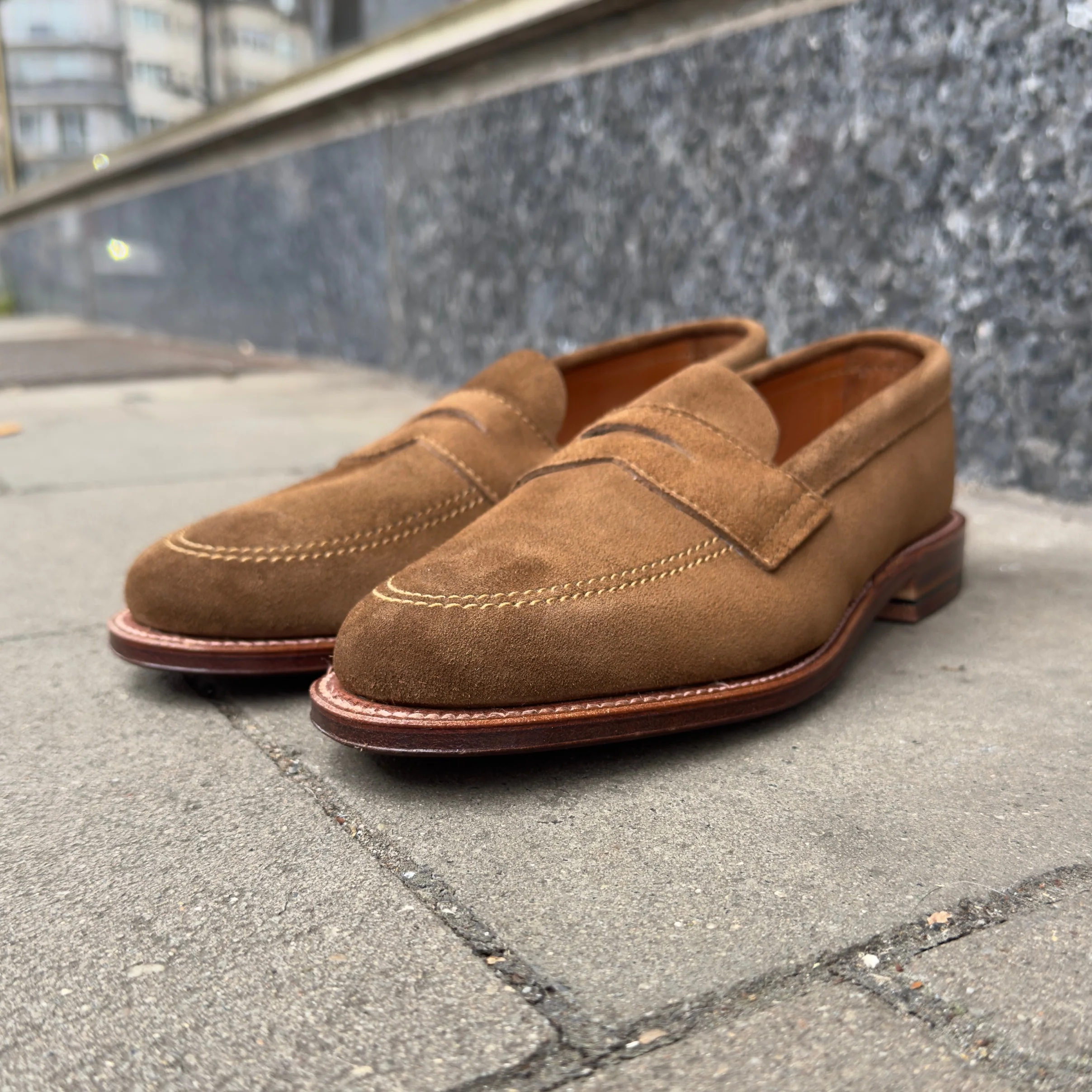 alden | 5735f unlined penny loafer in snuff suede - Image 7