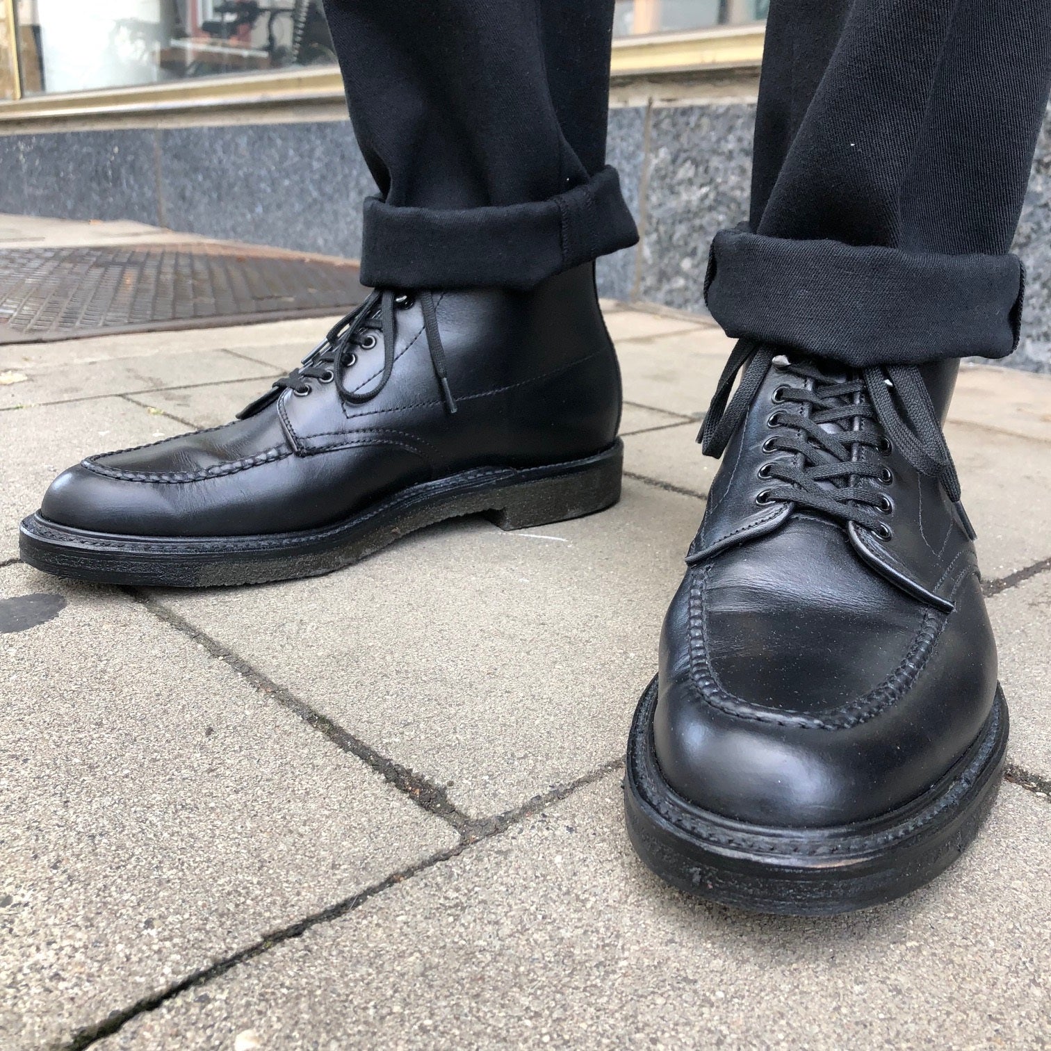 alden x stuf|f | all-black indy boot barrie last - Image 8